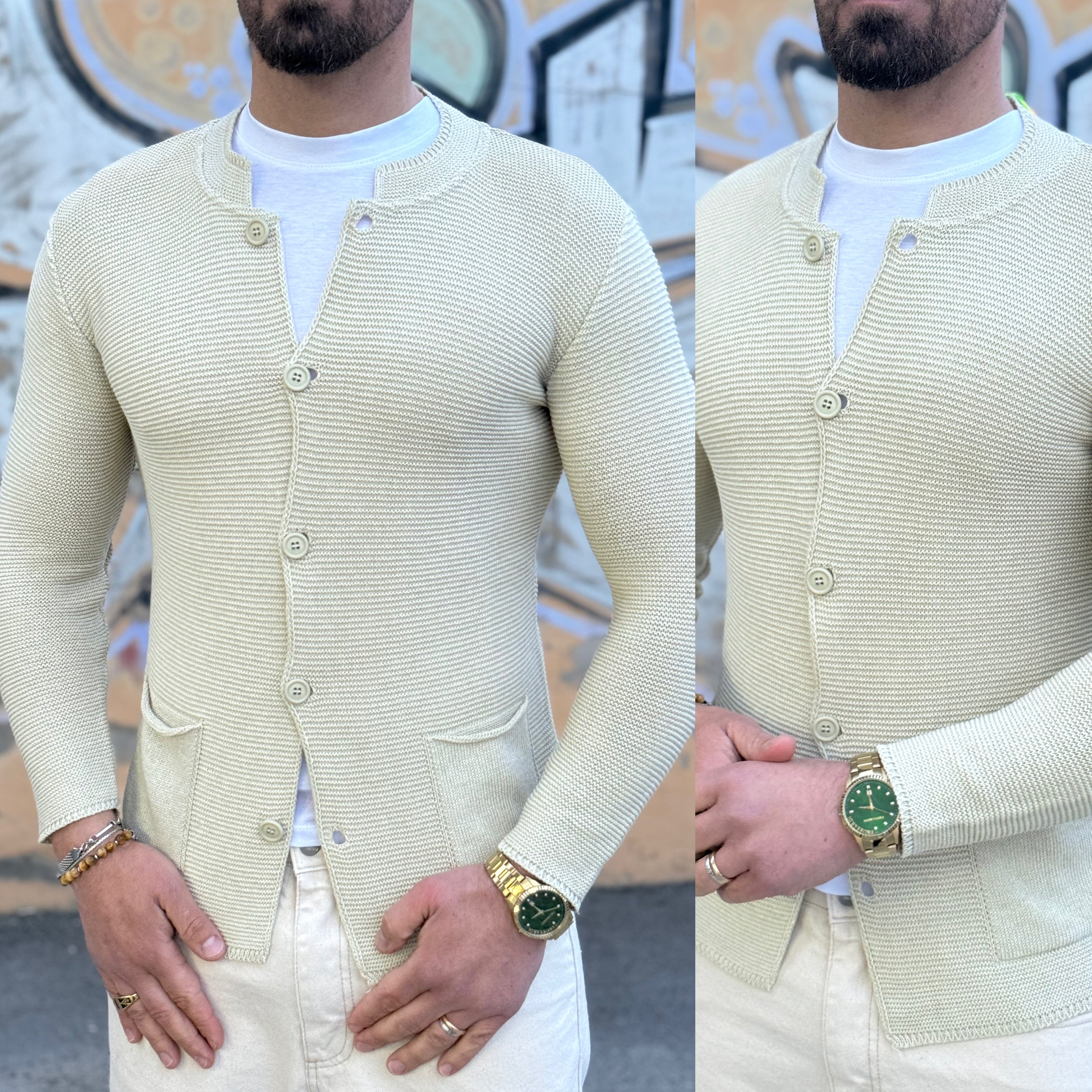 Cardigan di filo coreano Slim Nettuno