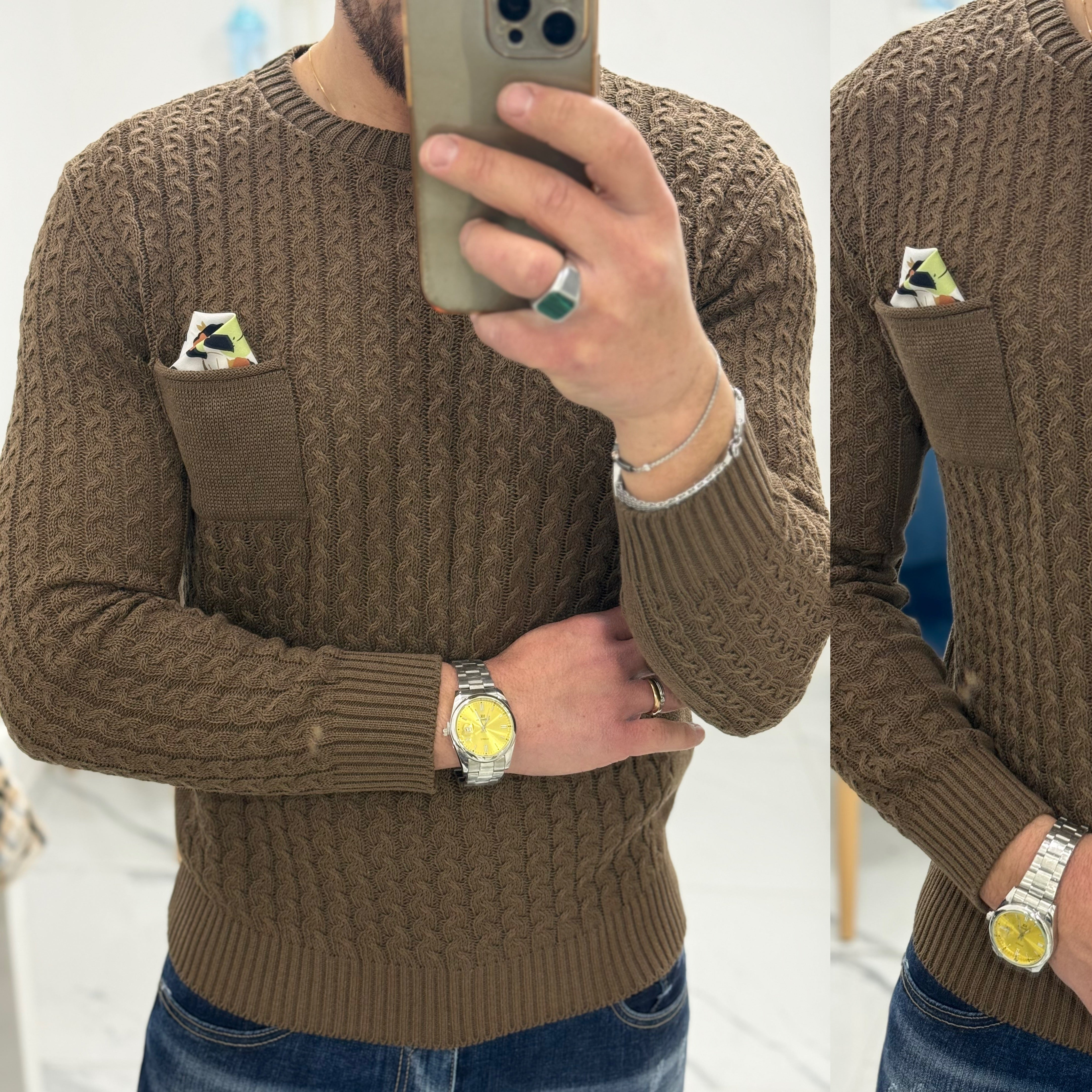 Maglioncino di filo con pochette Corfù