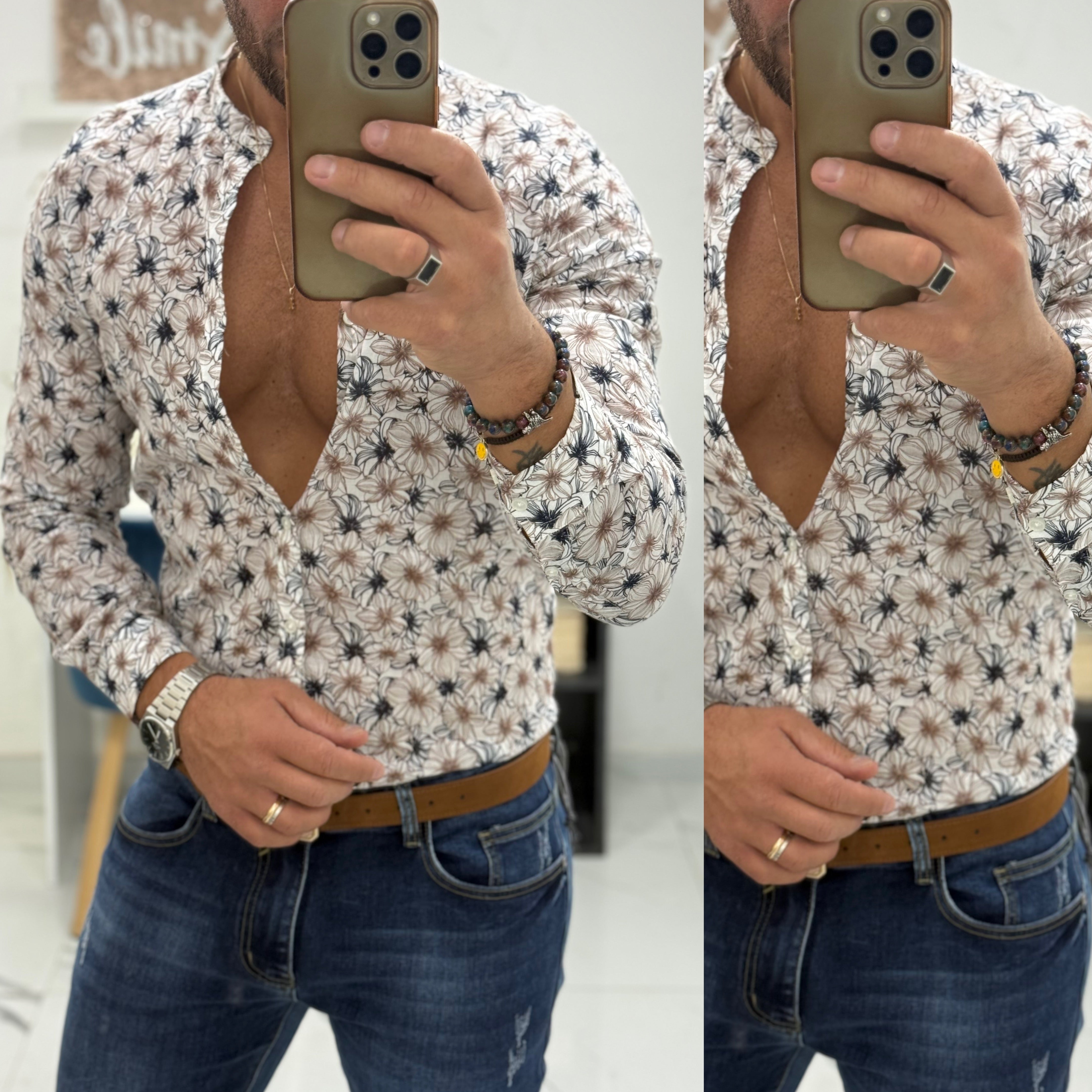 Combo camicia jeans e giubbino Ddsmile