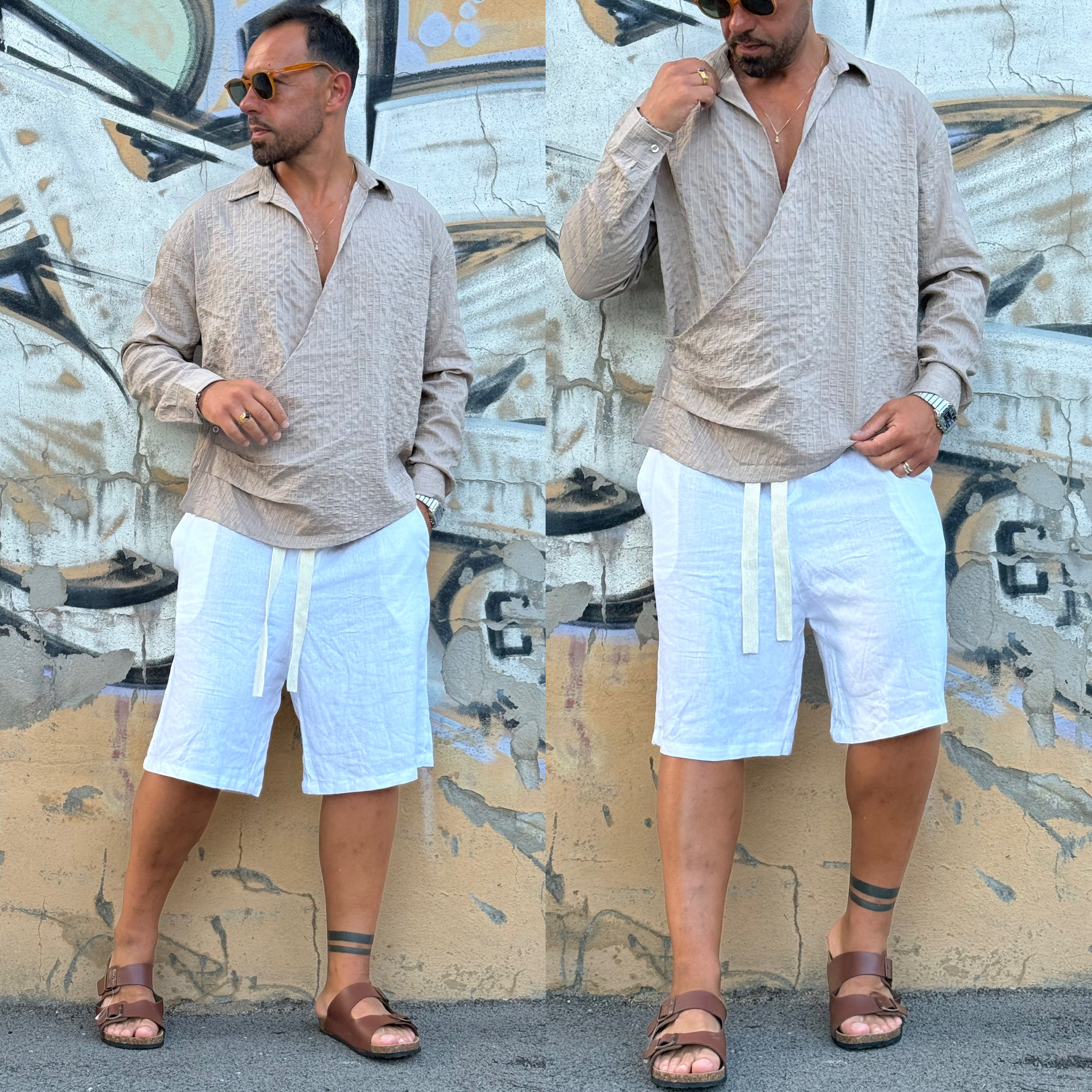 Combo camicia e bermuda coordinato Santorini