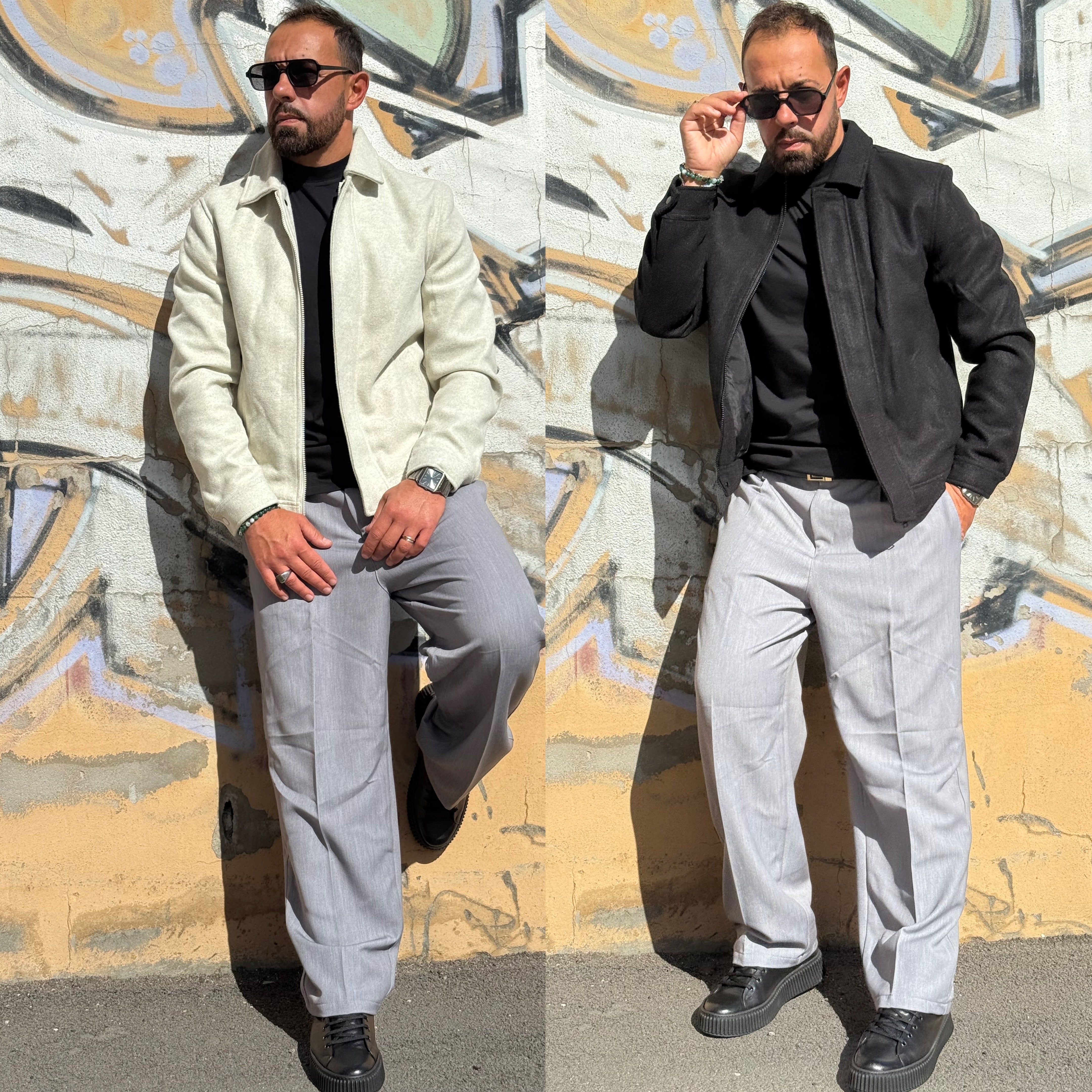 Giubbino zip collo francese Bruxelles