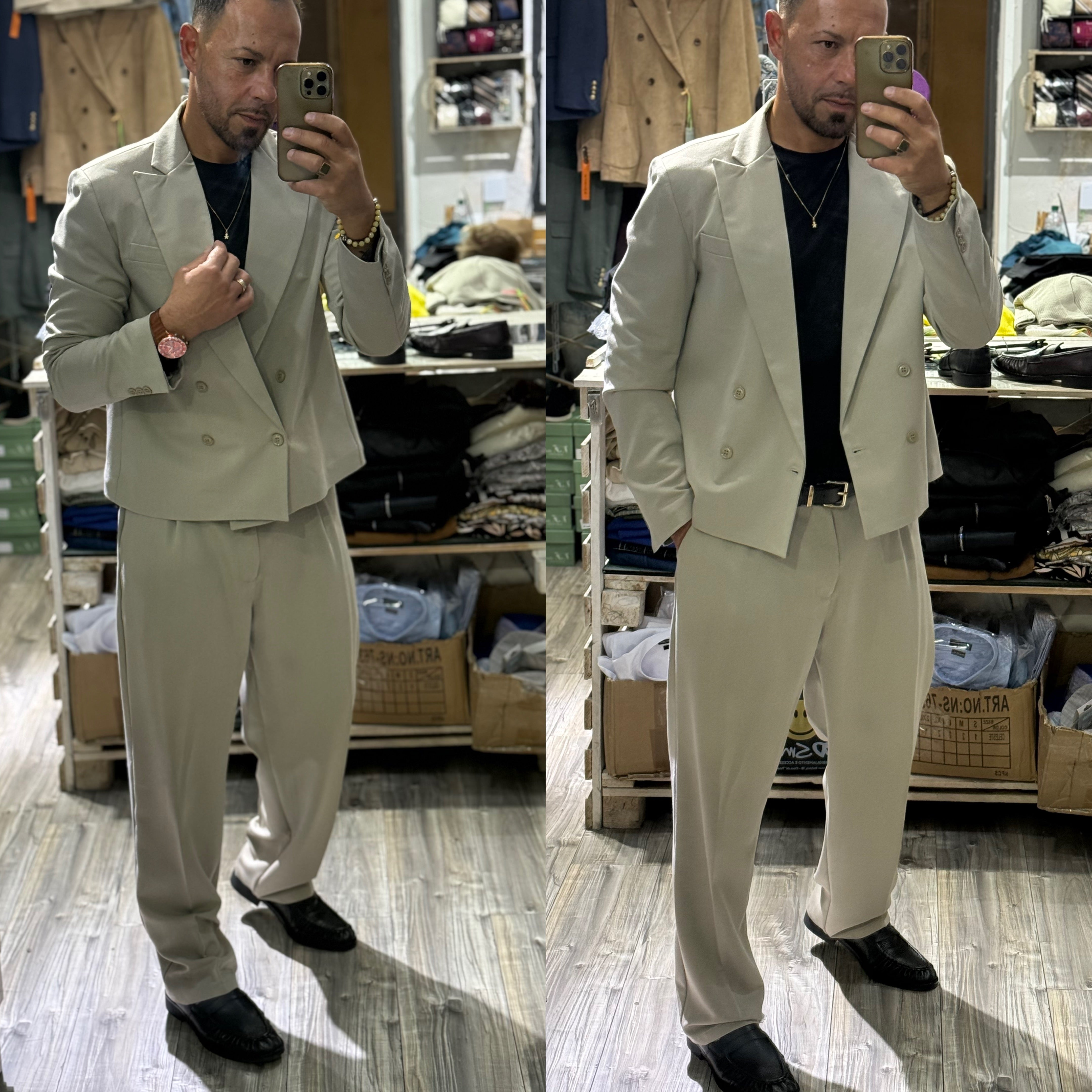 Abito cropped giacca e pantalone Ddsmile