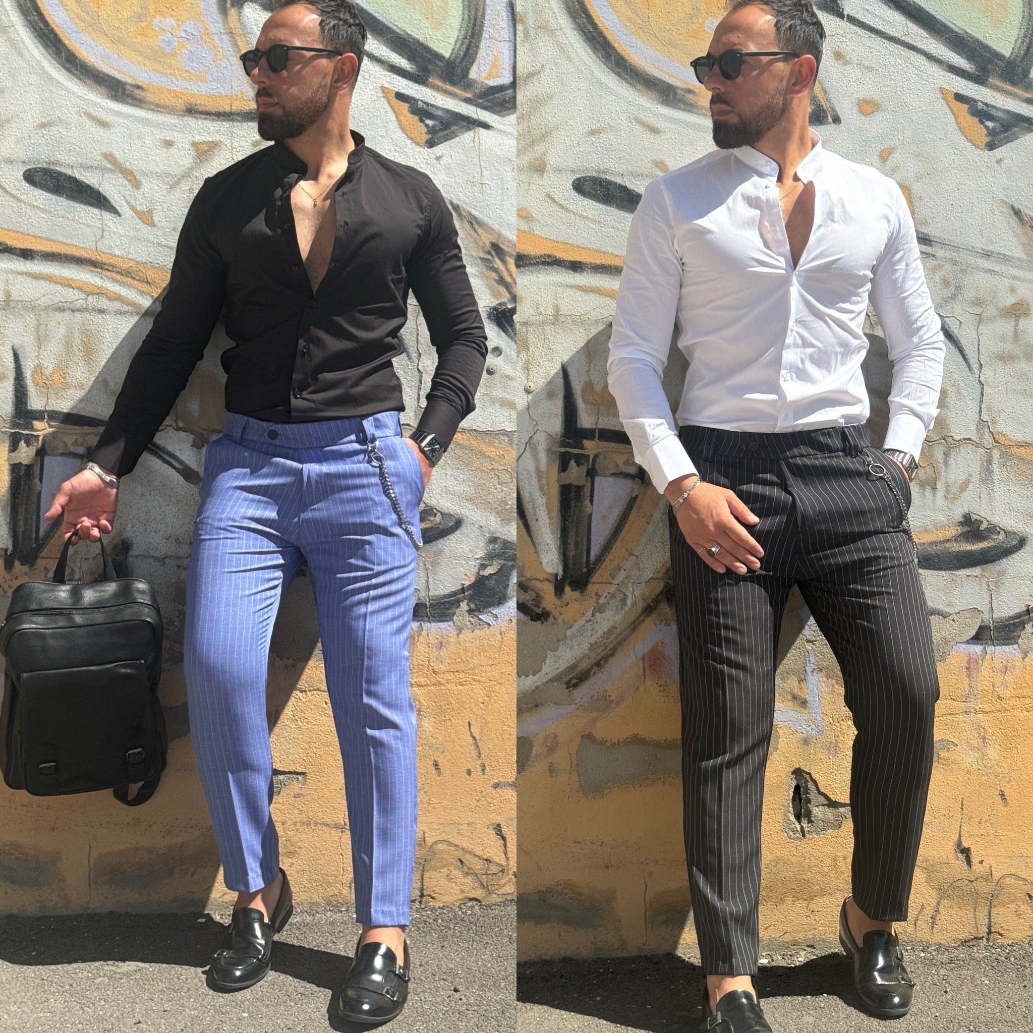 Pantalone gessato Capri Milan