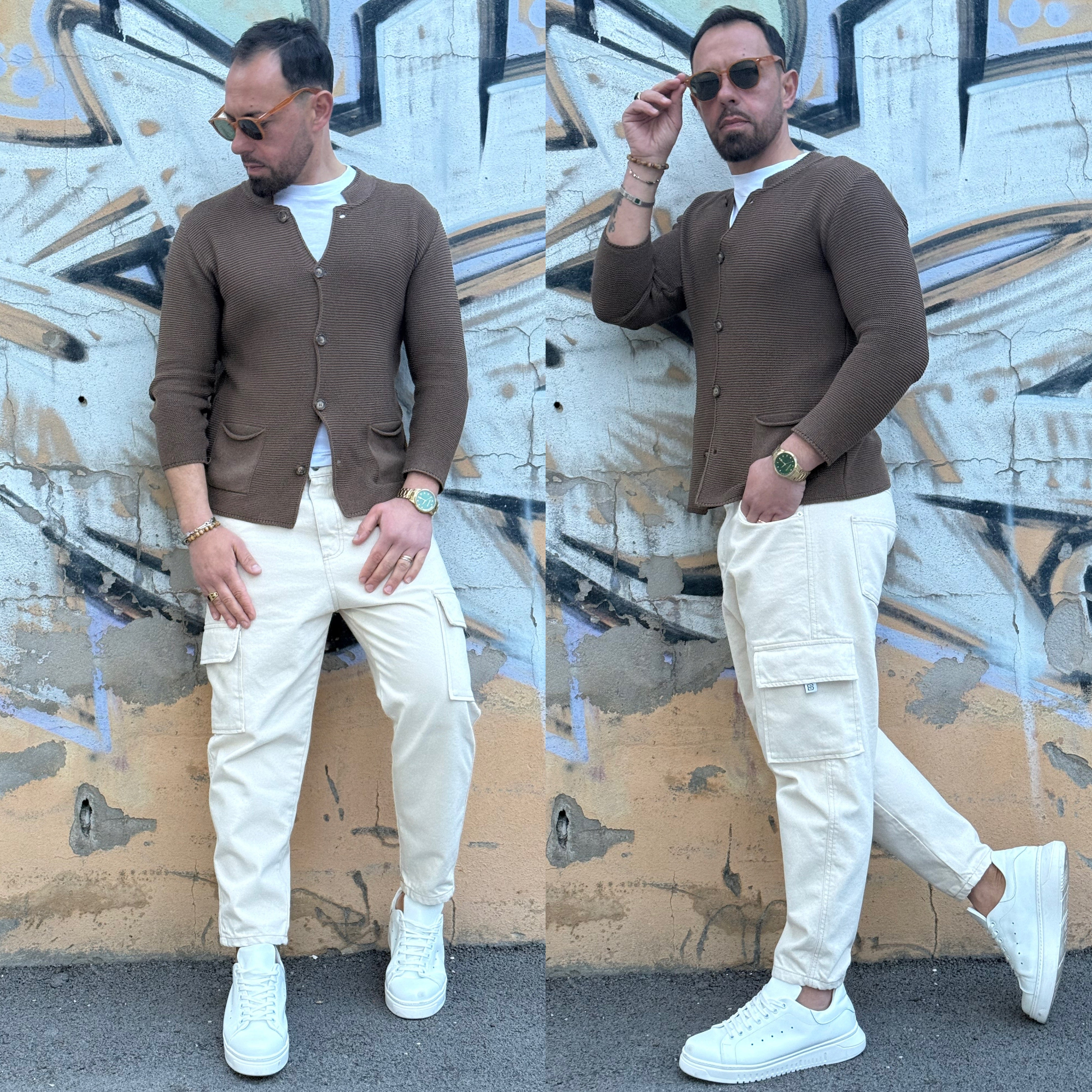 Cardigan di filo coreano Slim Nettuno