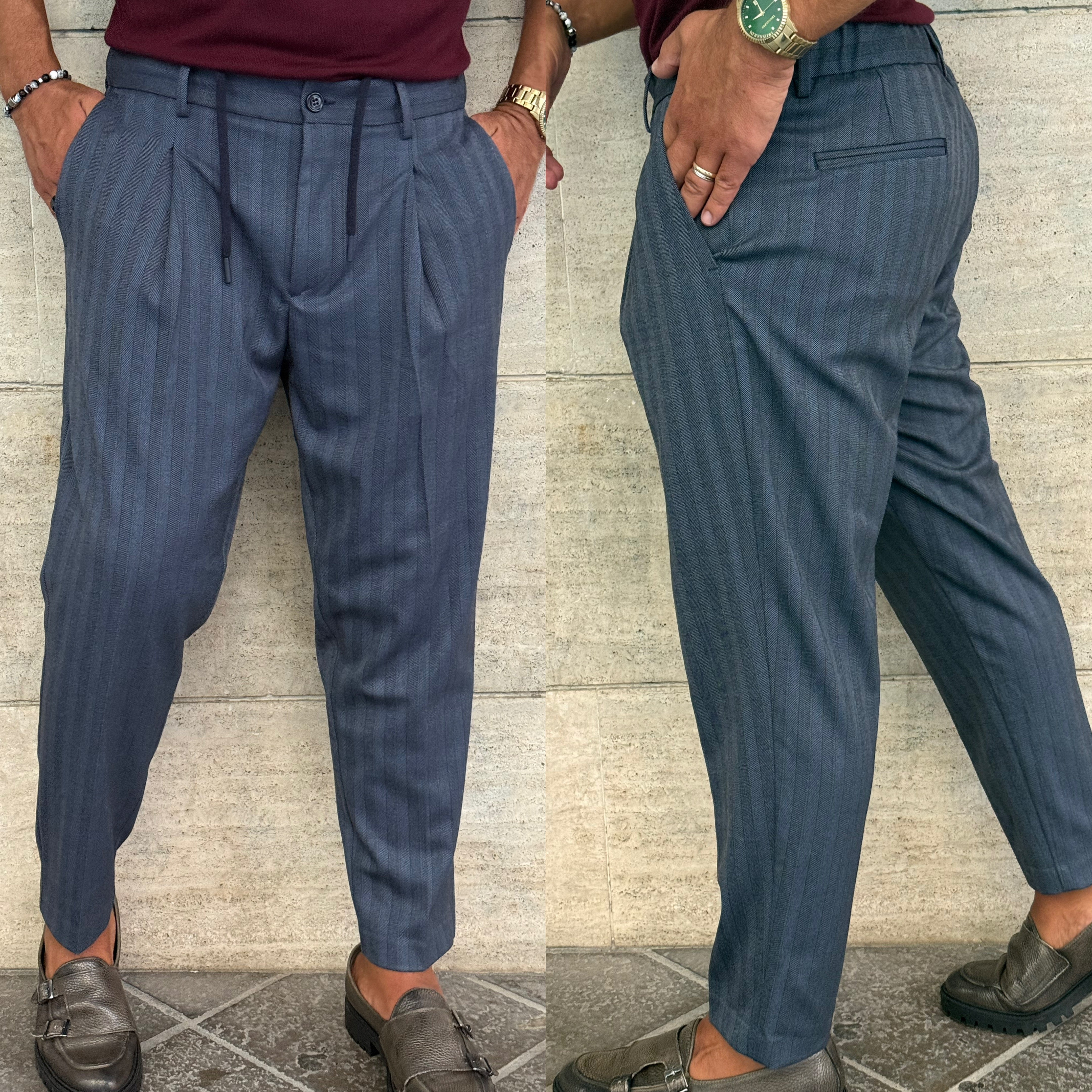 Pantalone Capri gessato blacksunday