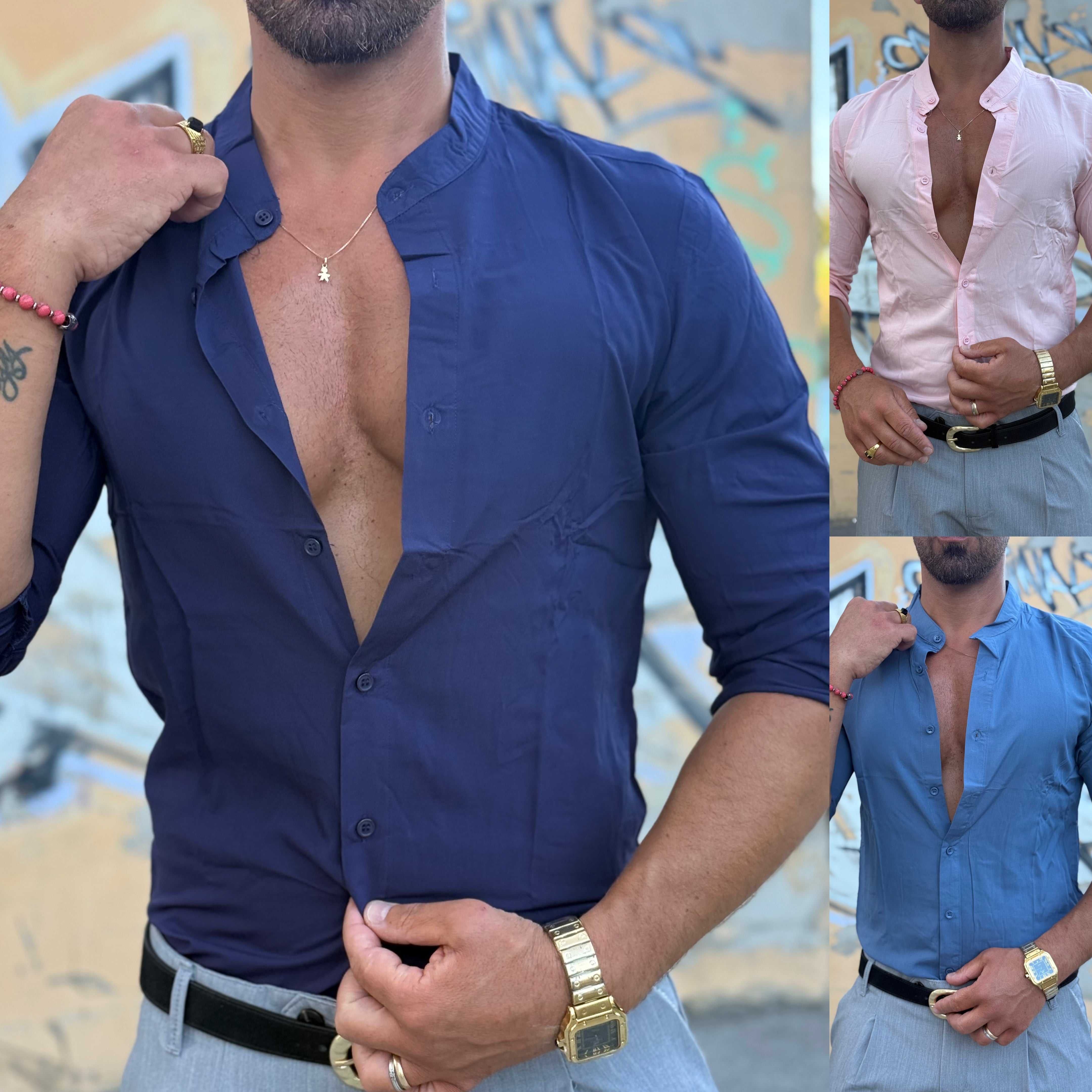 Camicia coreana Slim Martini