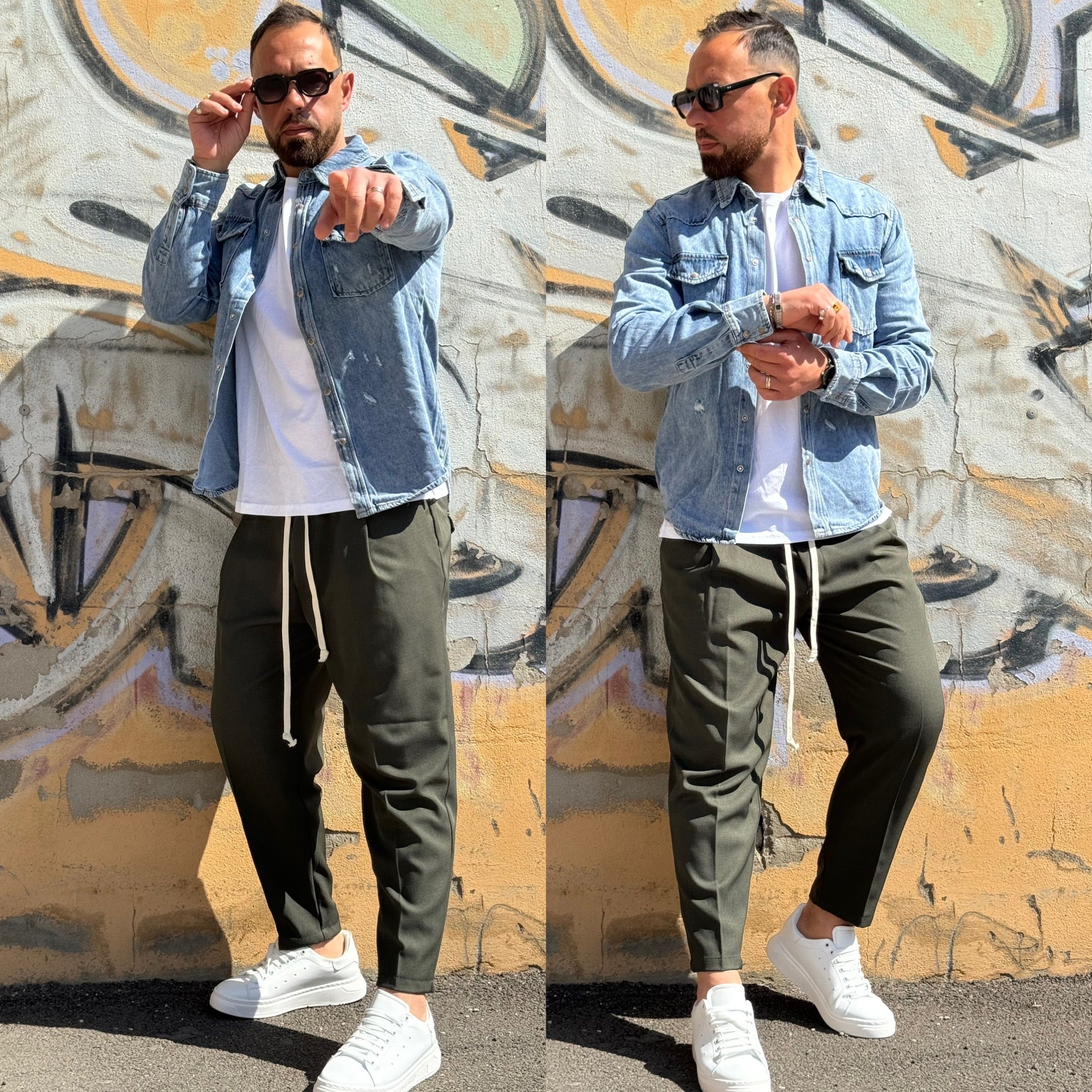 Camicia in jeans denim chiara ostia