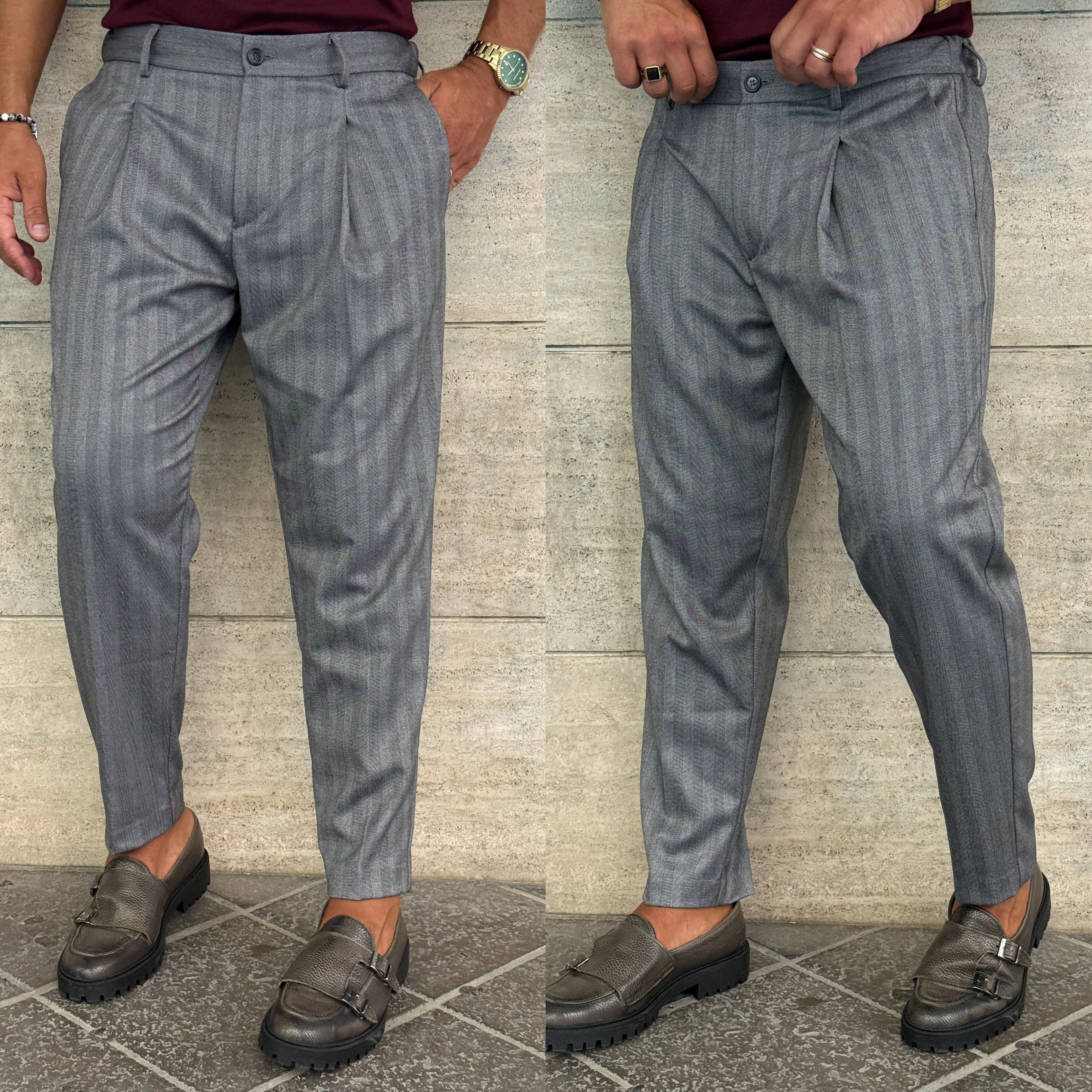 Pantalone Capri gessato blacksunday