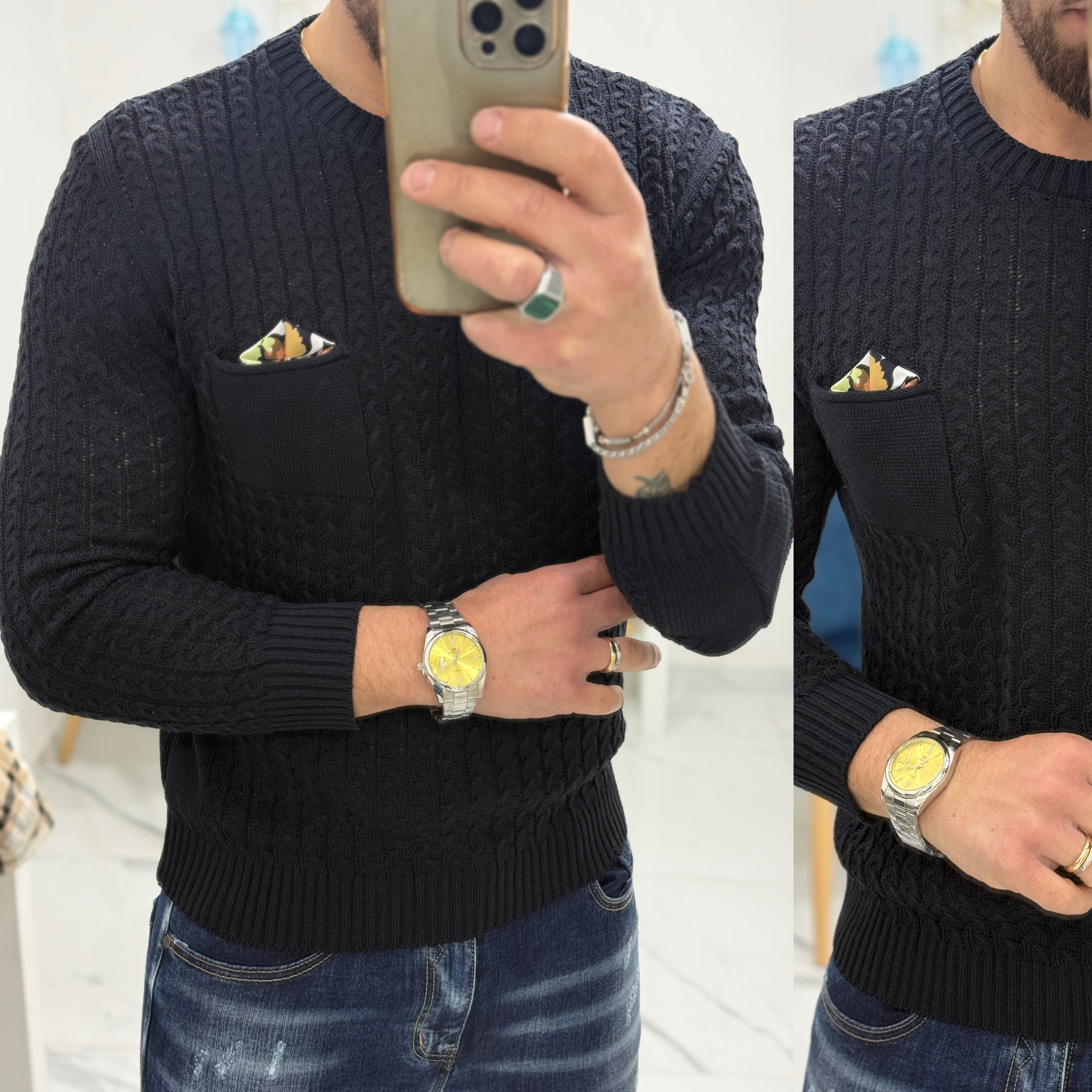 Maglioncino di filo con pochette Corfù