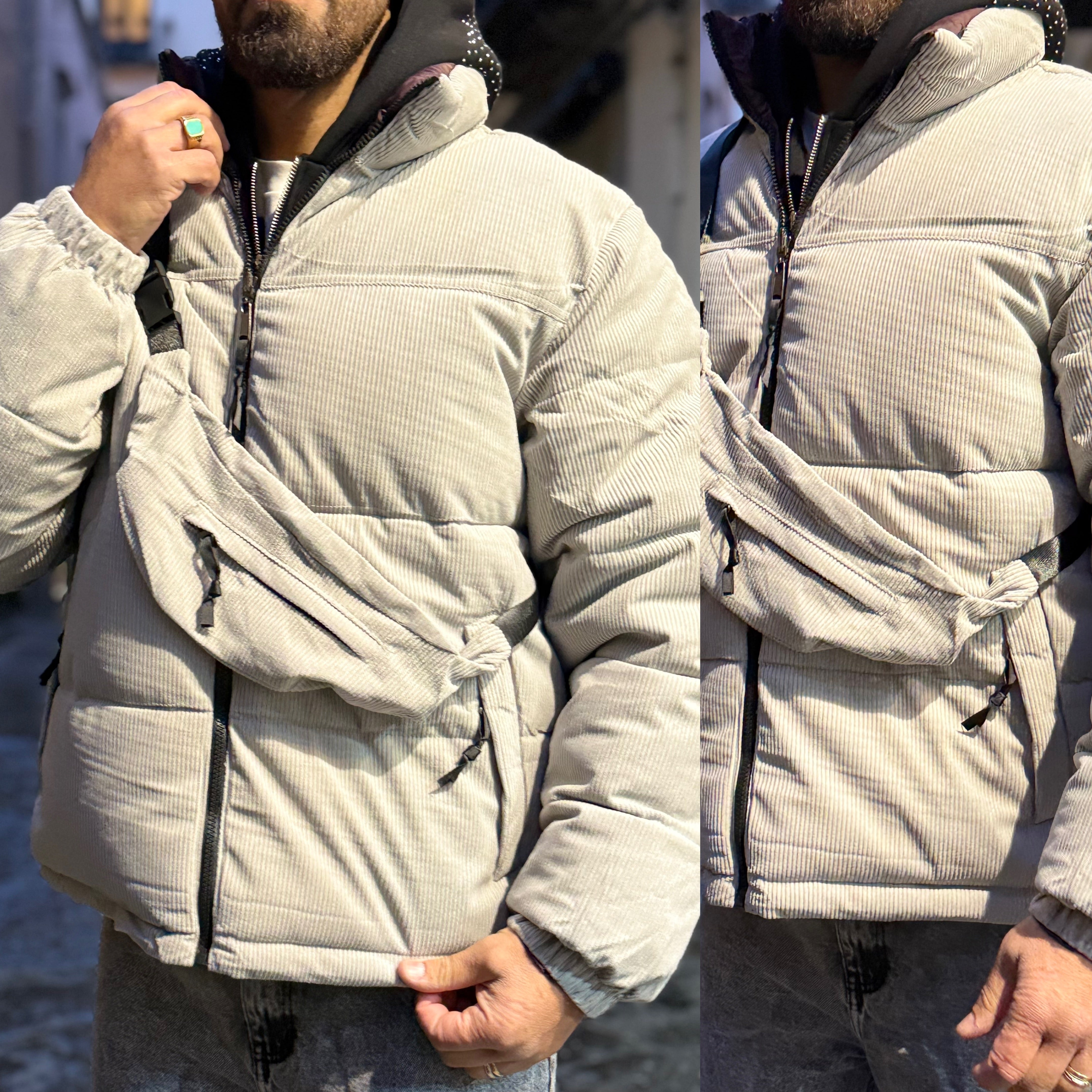 Giubbino double-face cropped Puffer