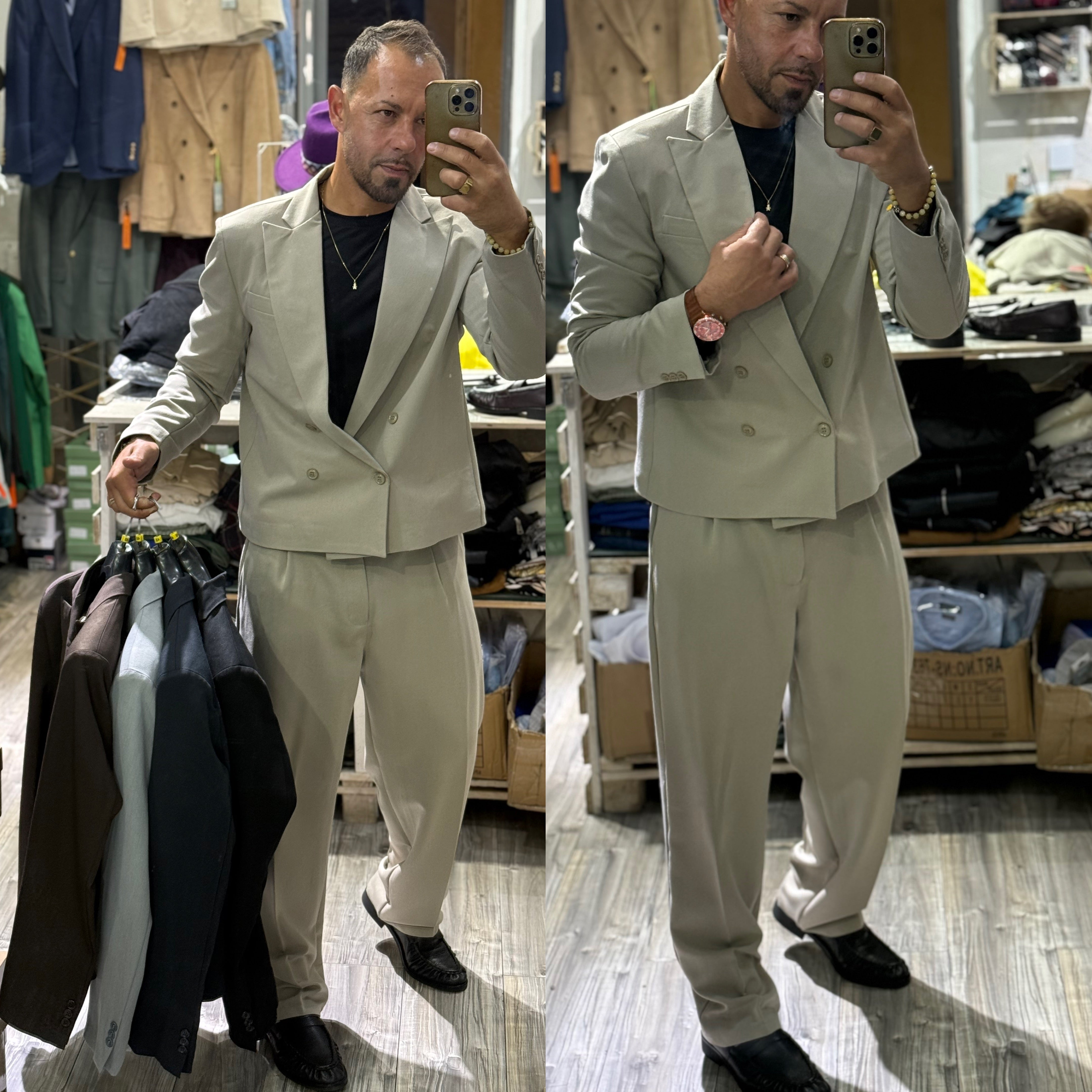 Abito cropped giacca e pantalone Ddsmile