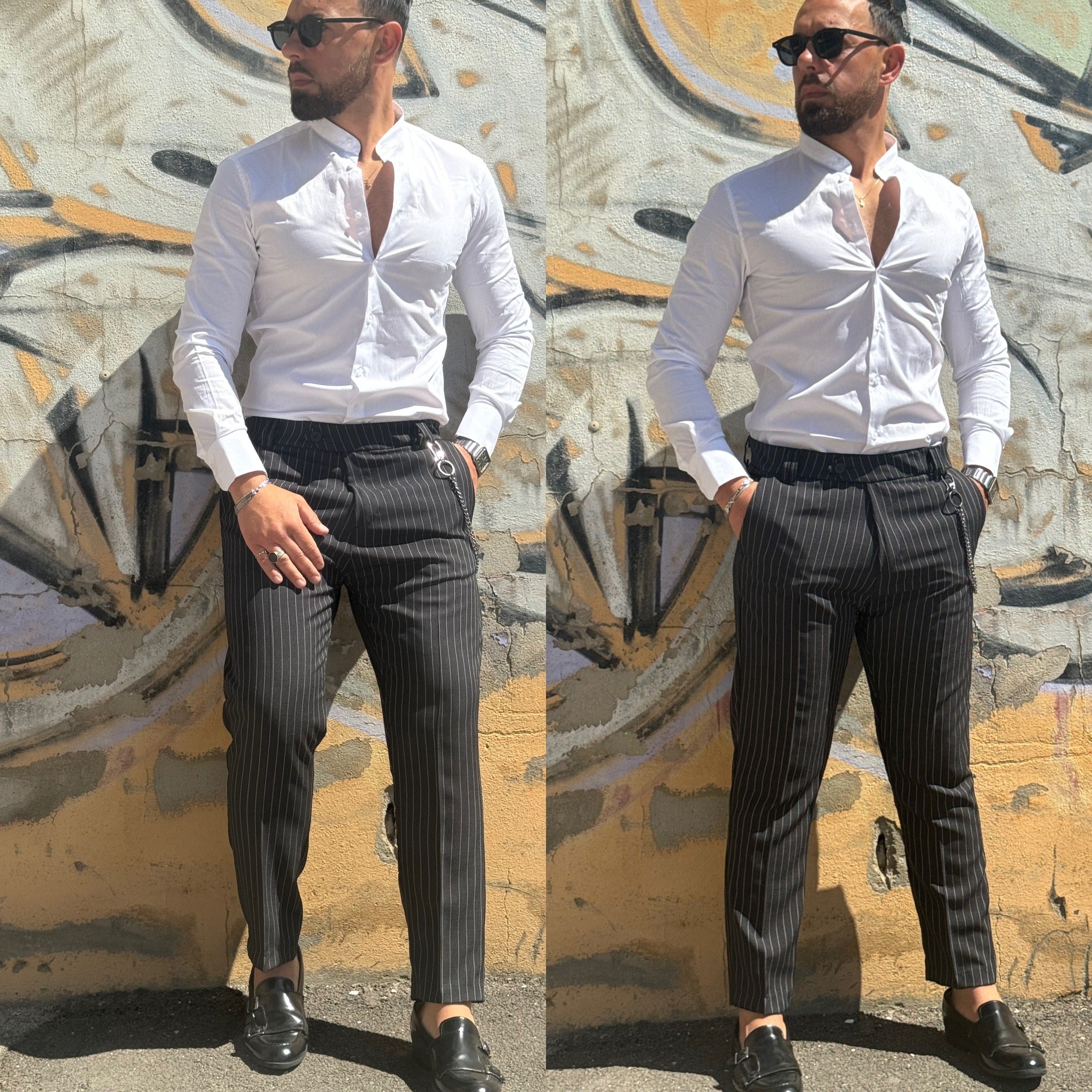 Pantalone gessato Capri Milan