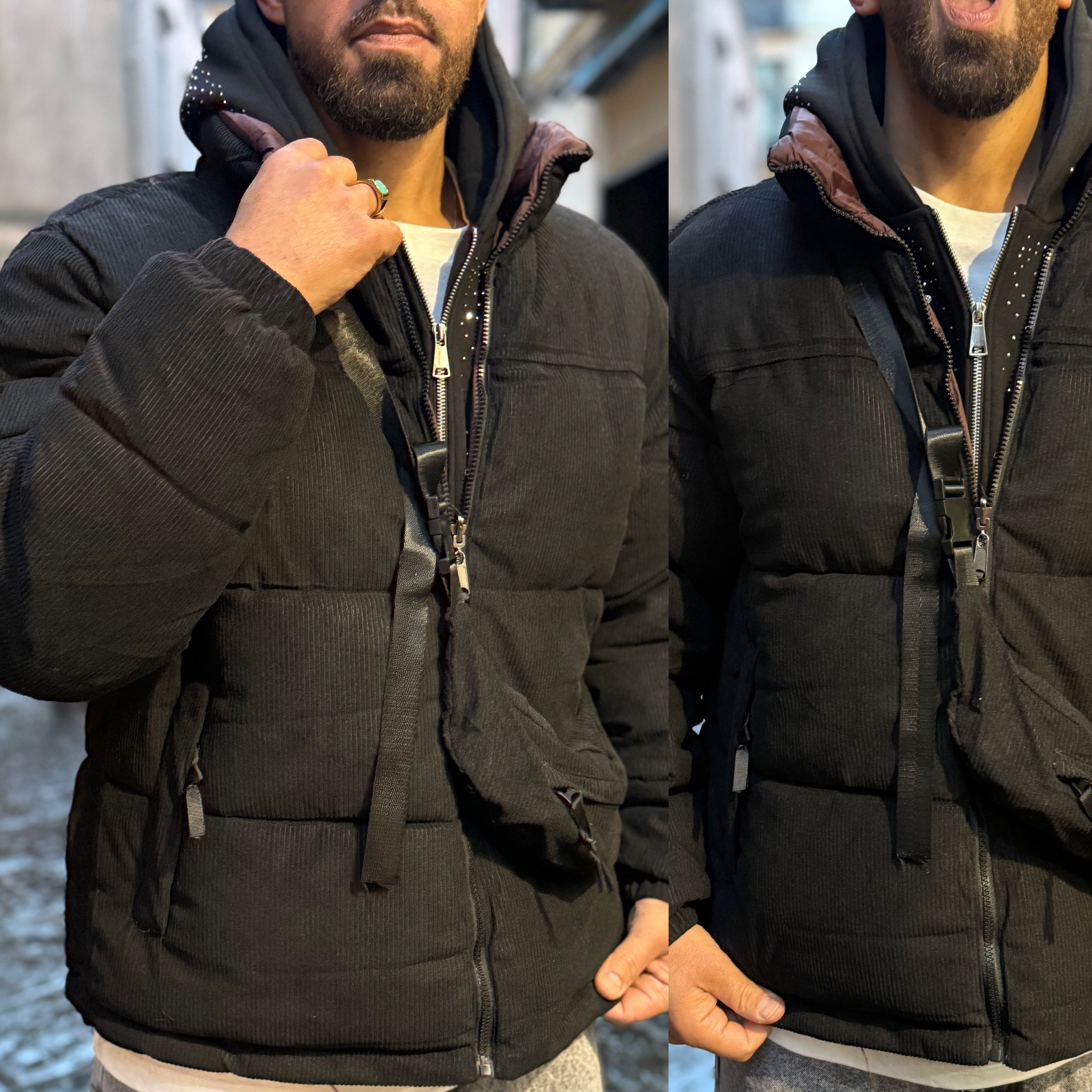 Giubbino double-face cropped Puffer