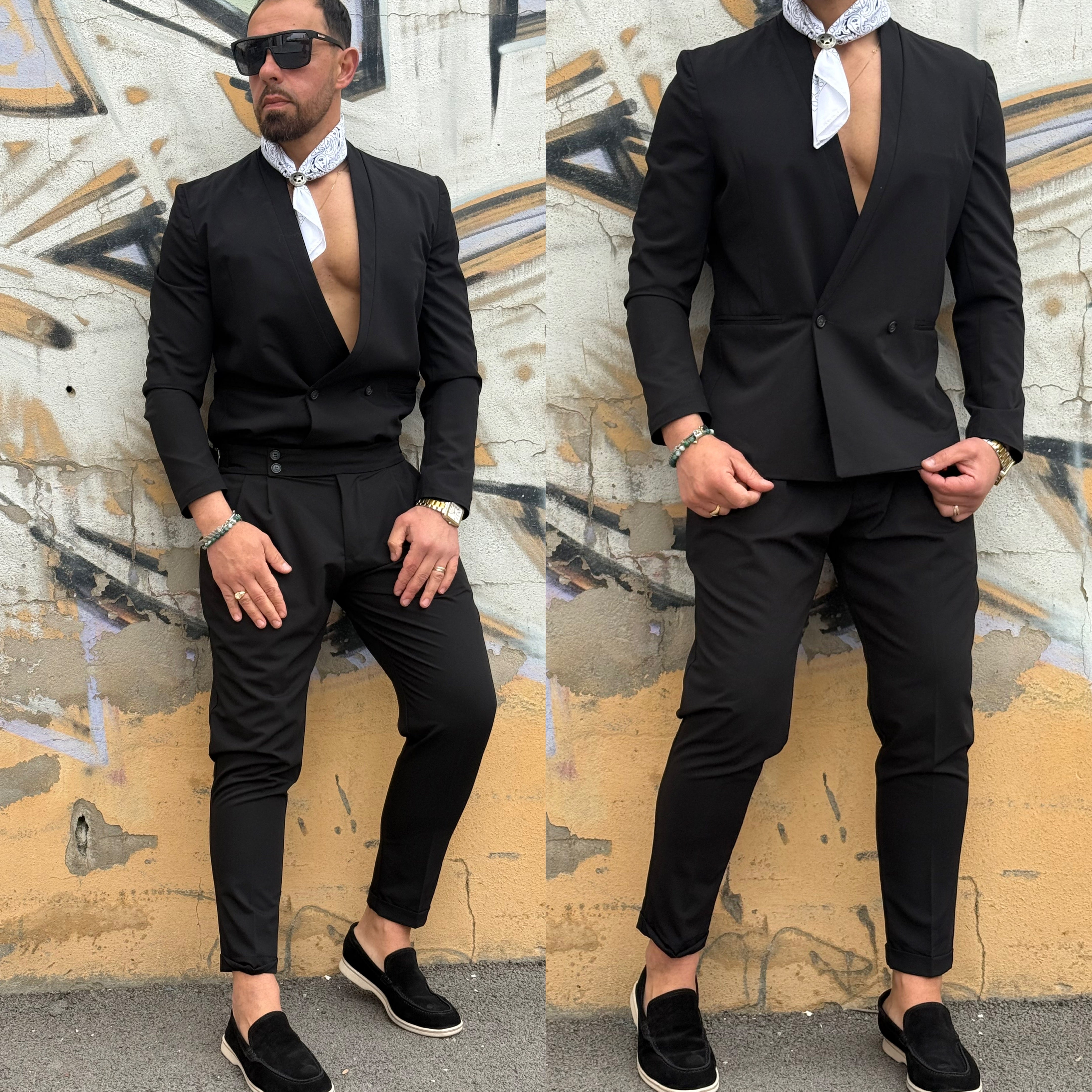 Abito suite coreano giacca e pantalone luxury