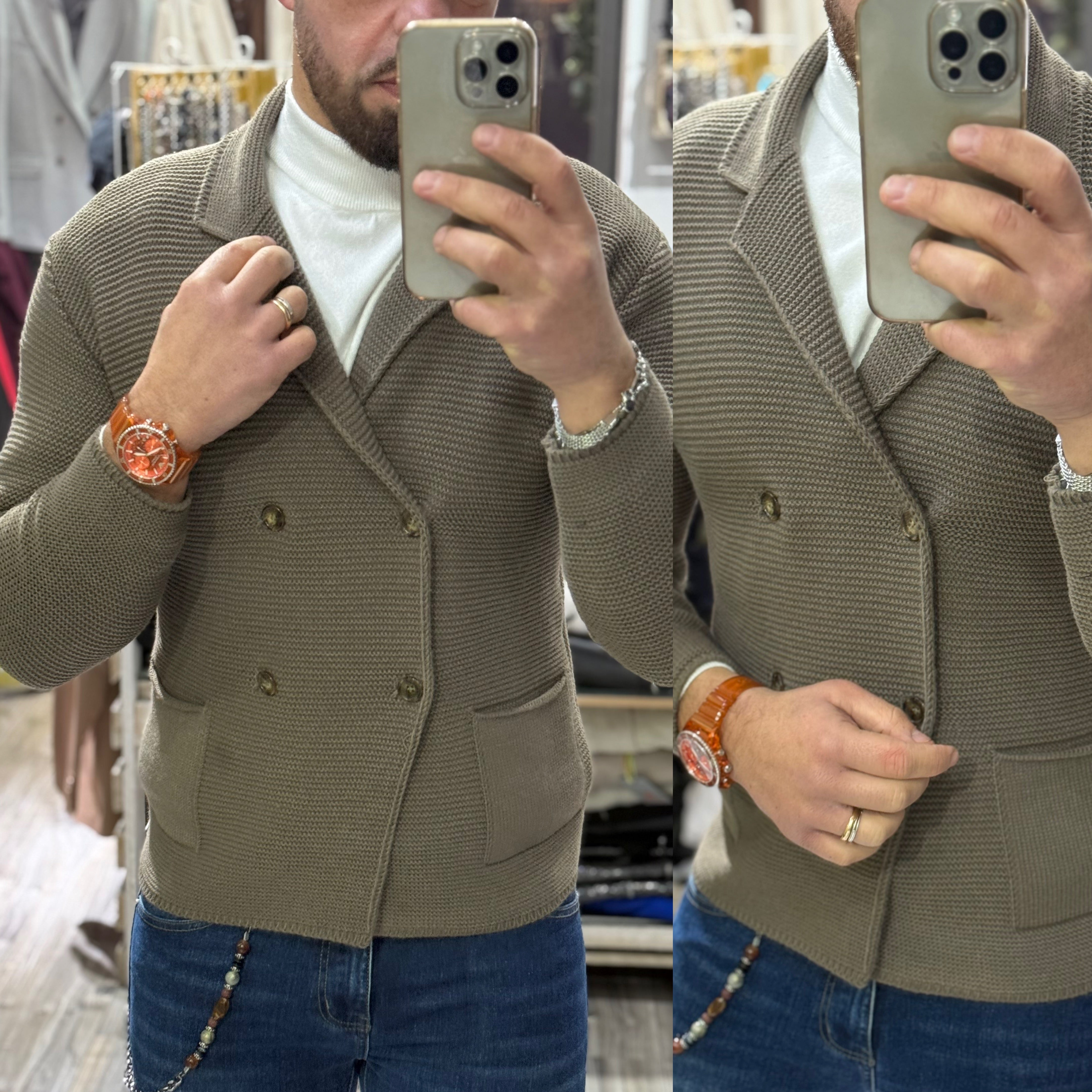 Cardigan doppiopetto giacca Italy