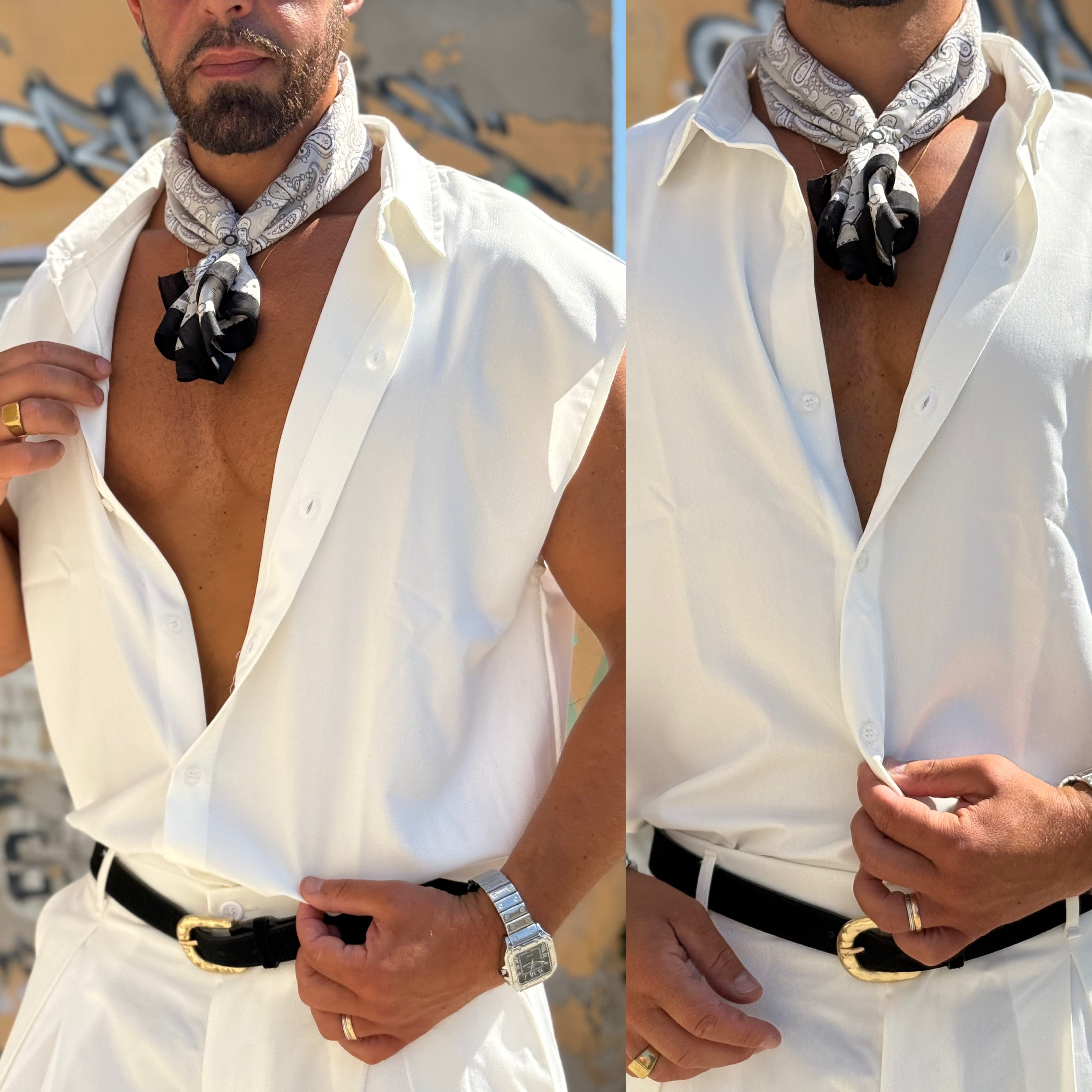 Coordinato camicia smanicata e bermuda SUNSET
