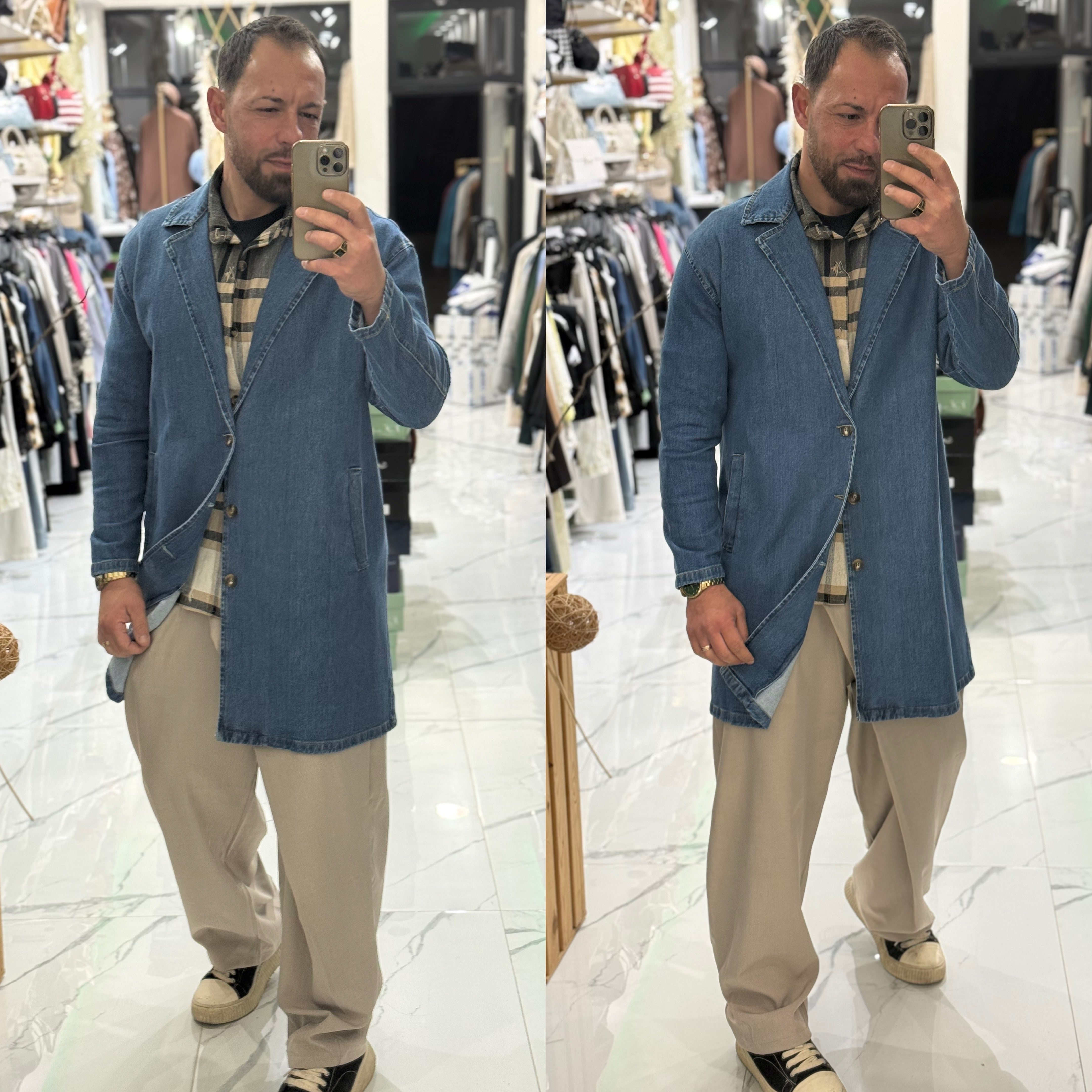 Trench di jeans Giubbino London