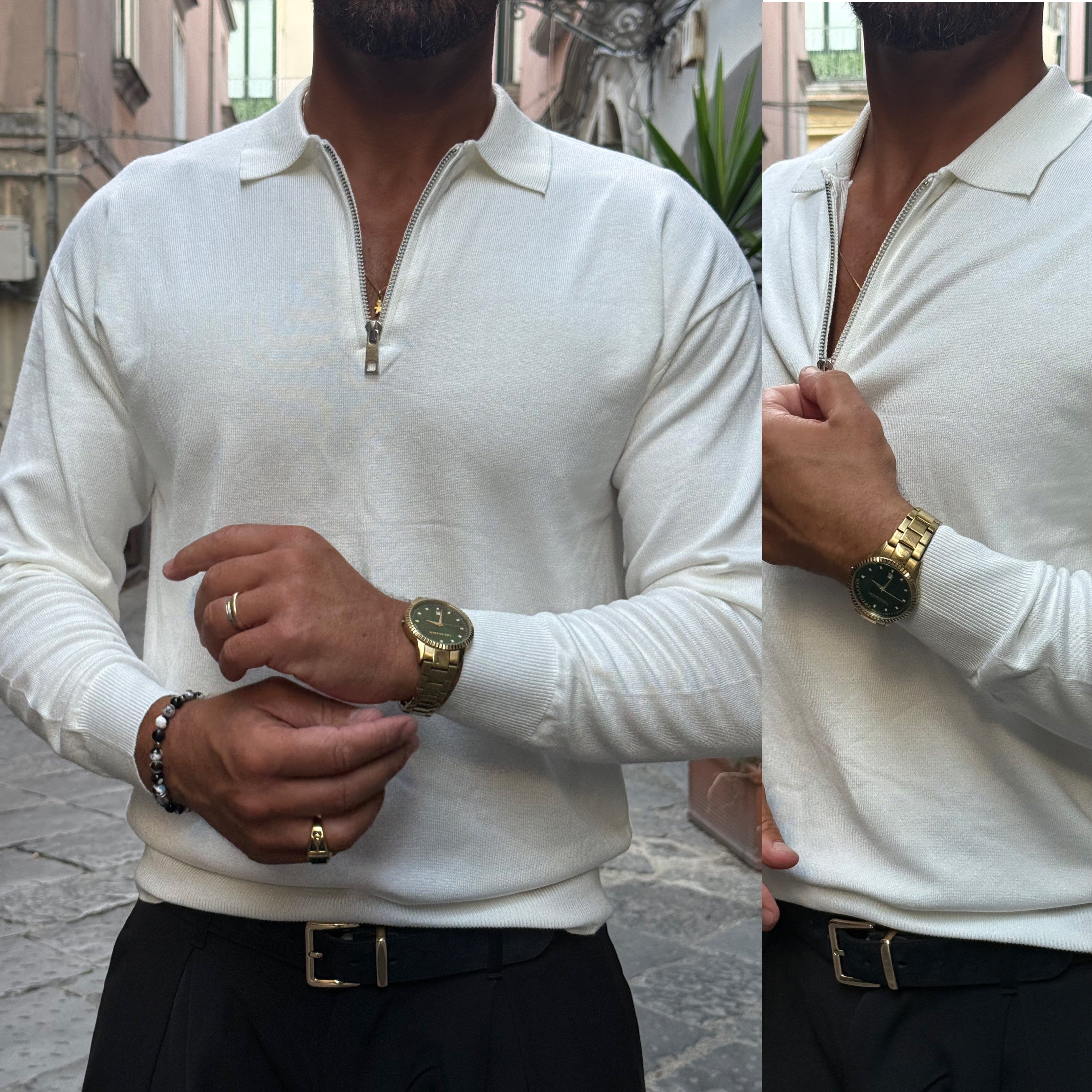 Polo con zip Slim Florence