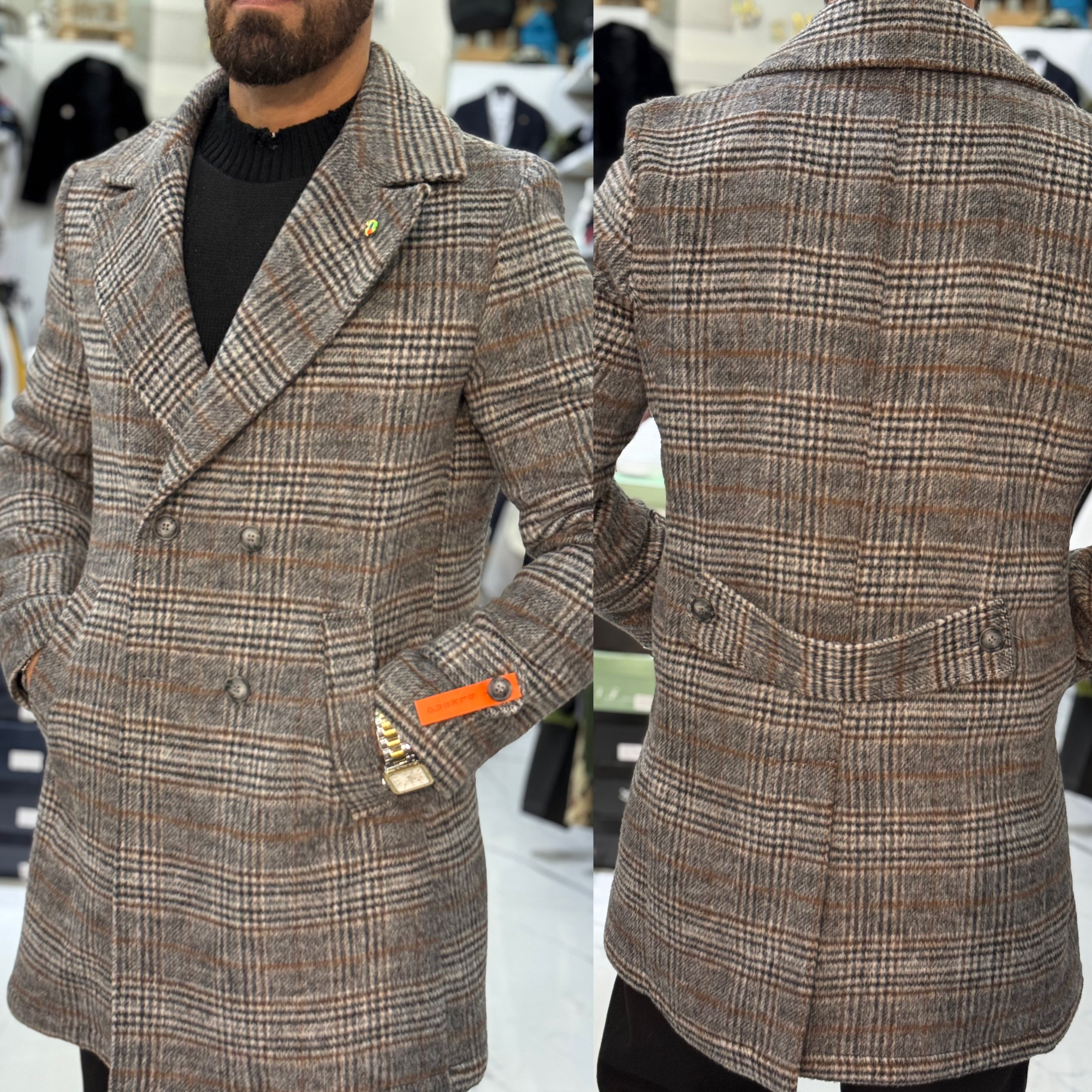 Cappotto London con martingana scozzese