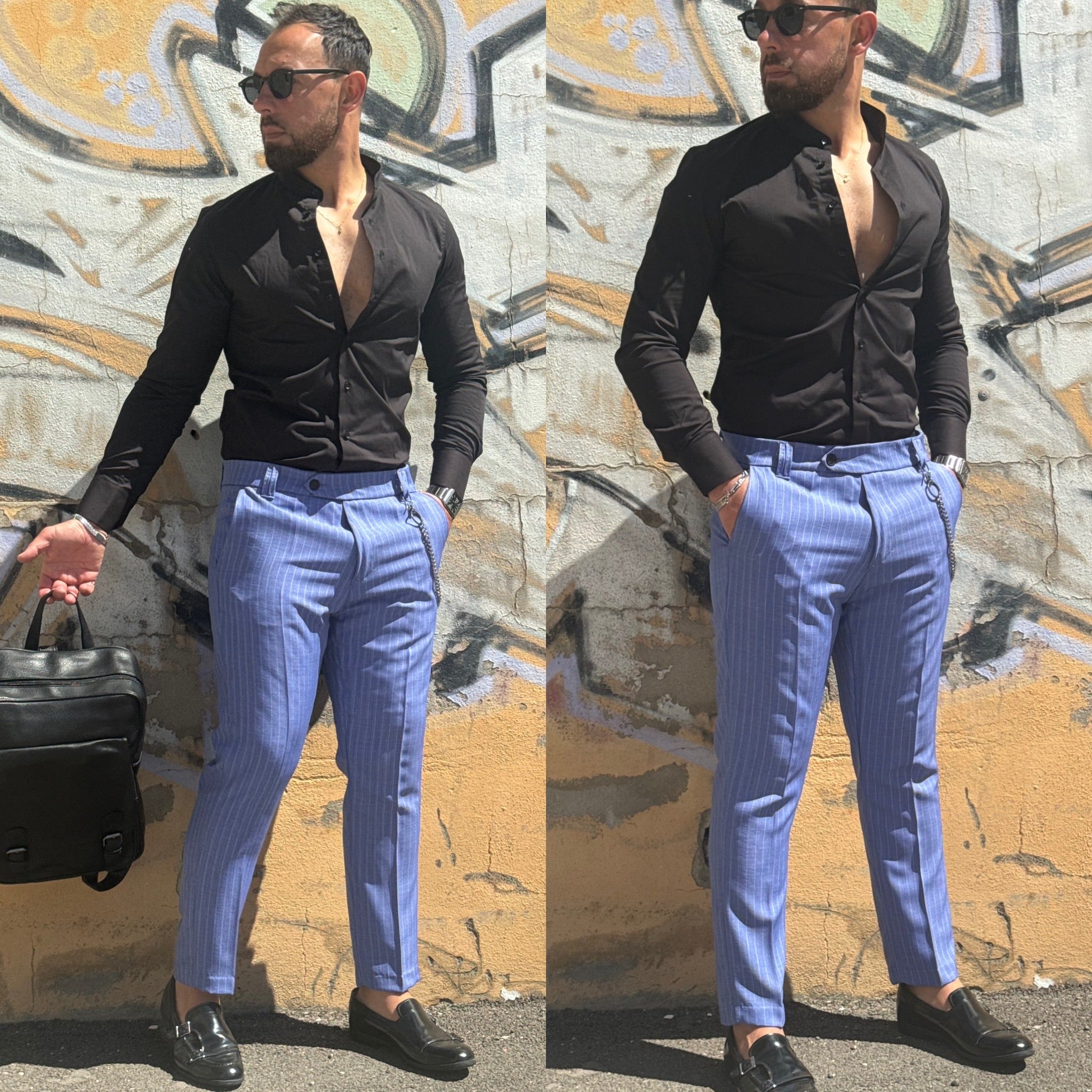 Pantalone gessato Capri Milan