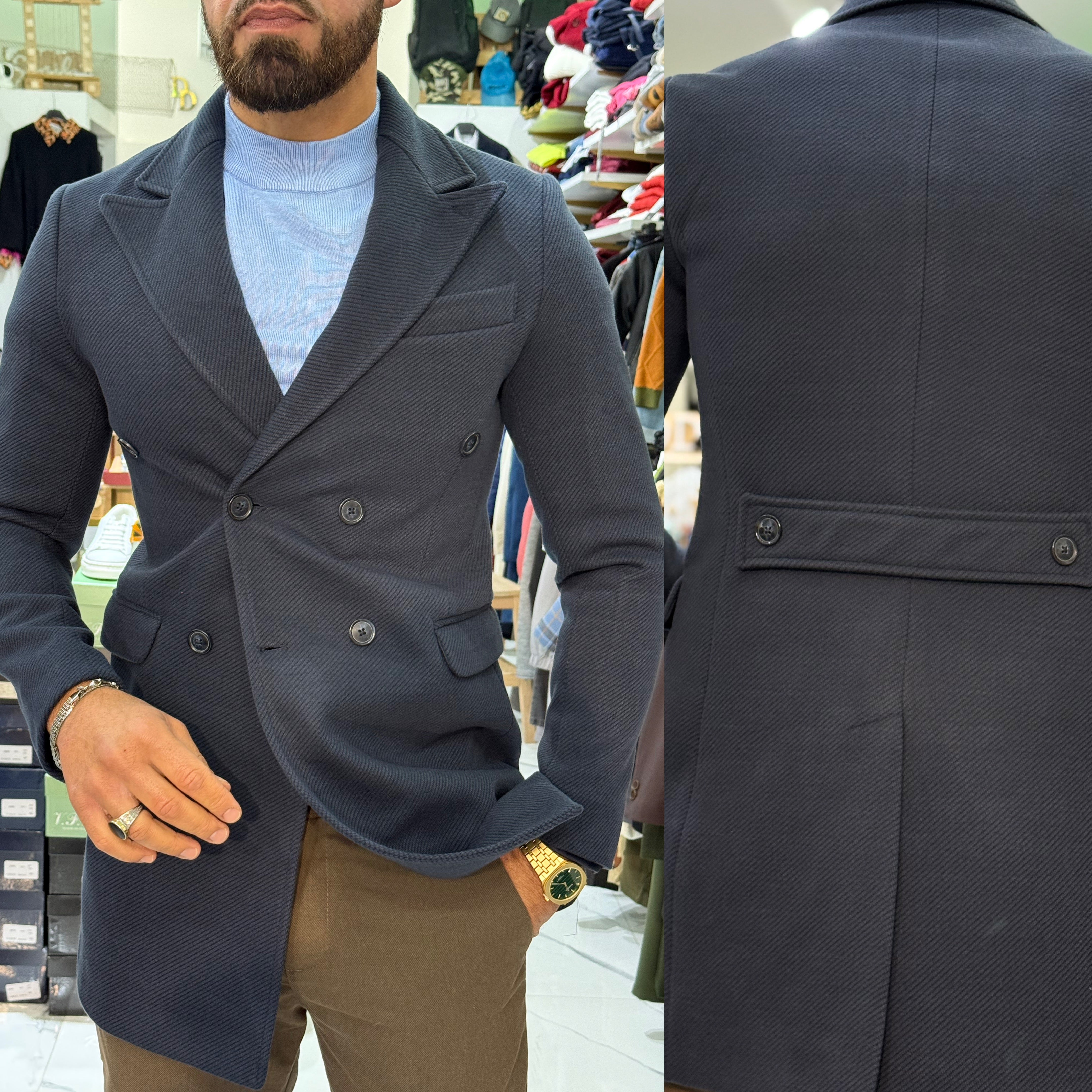 Cappotto Ddsmile con martingana sartoriale