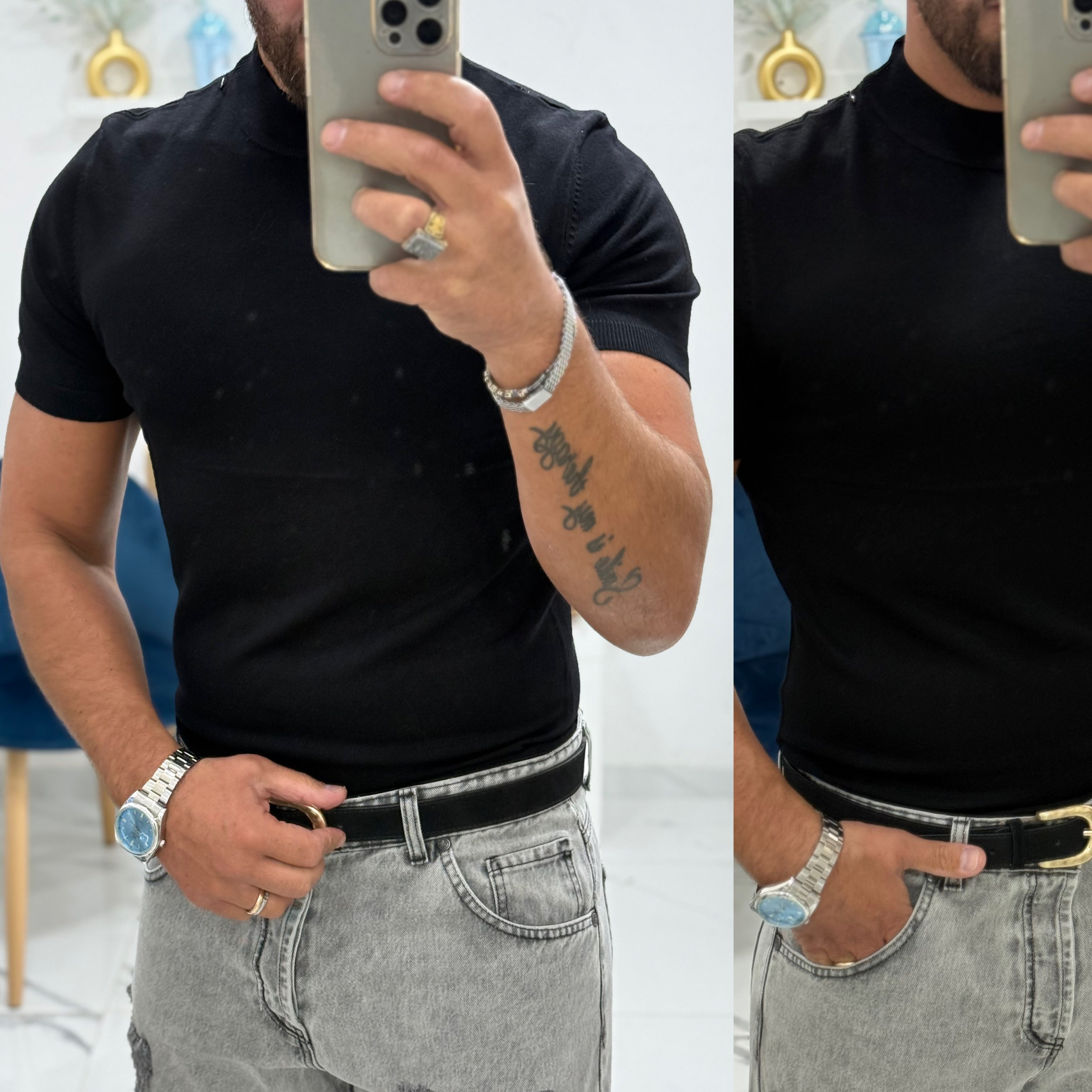 Maglioncino mezzo collo manica corta London