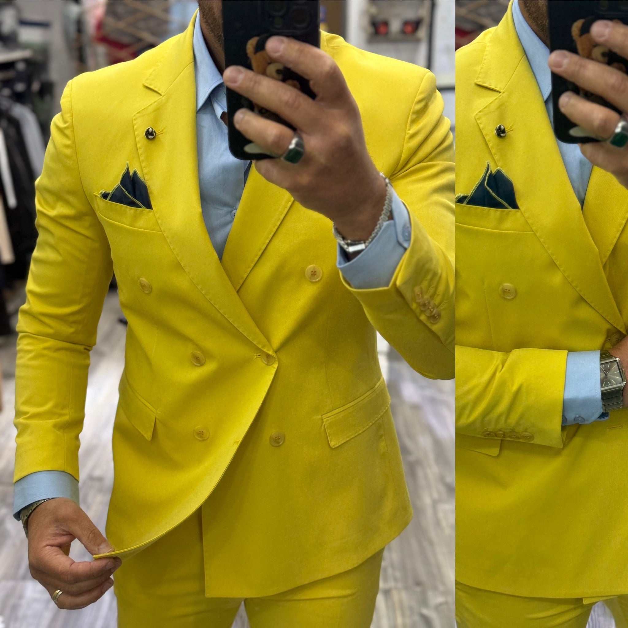 Abito doppiopetto sartoriale pitti uomo bubble