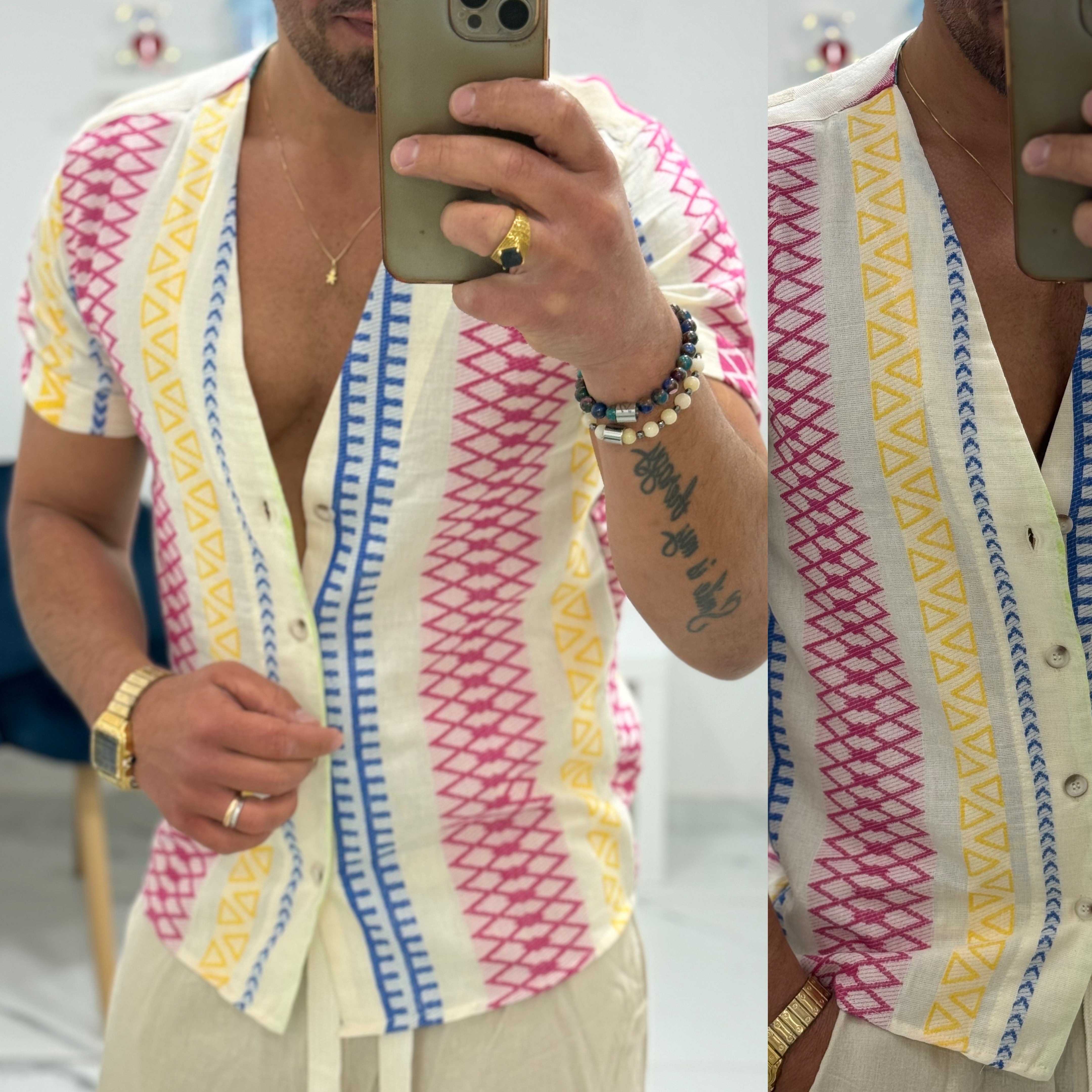 Combo Bermuda in Lino e camicia Ibiza