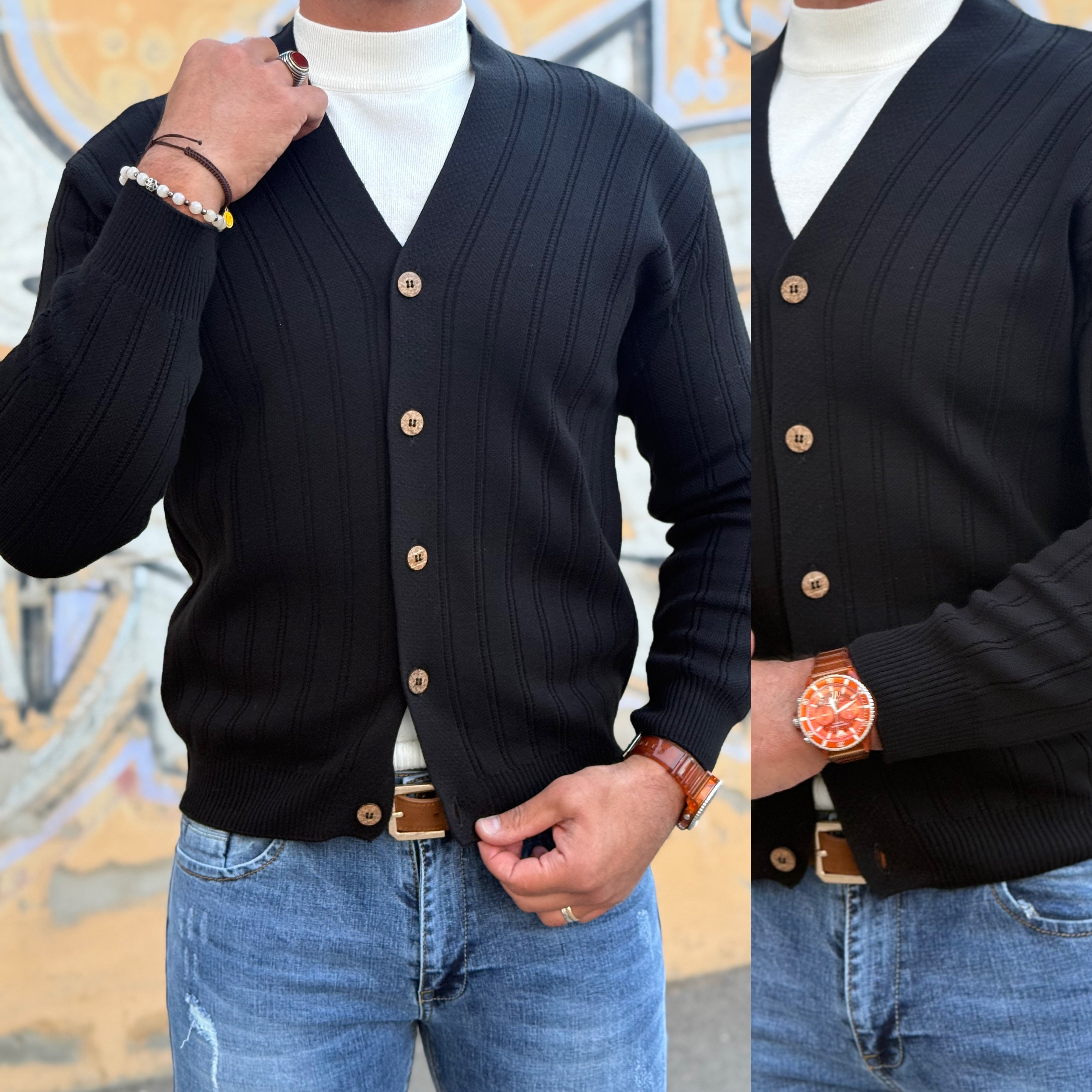 Cardigan a costine blacksunday
