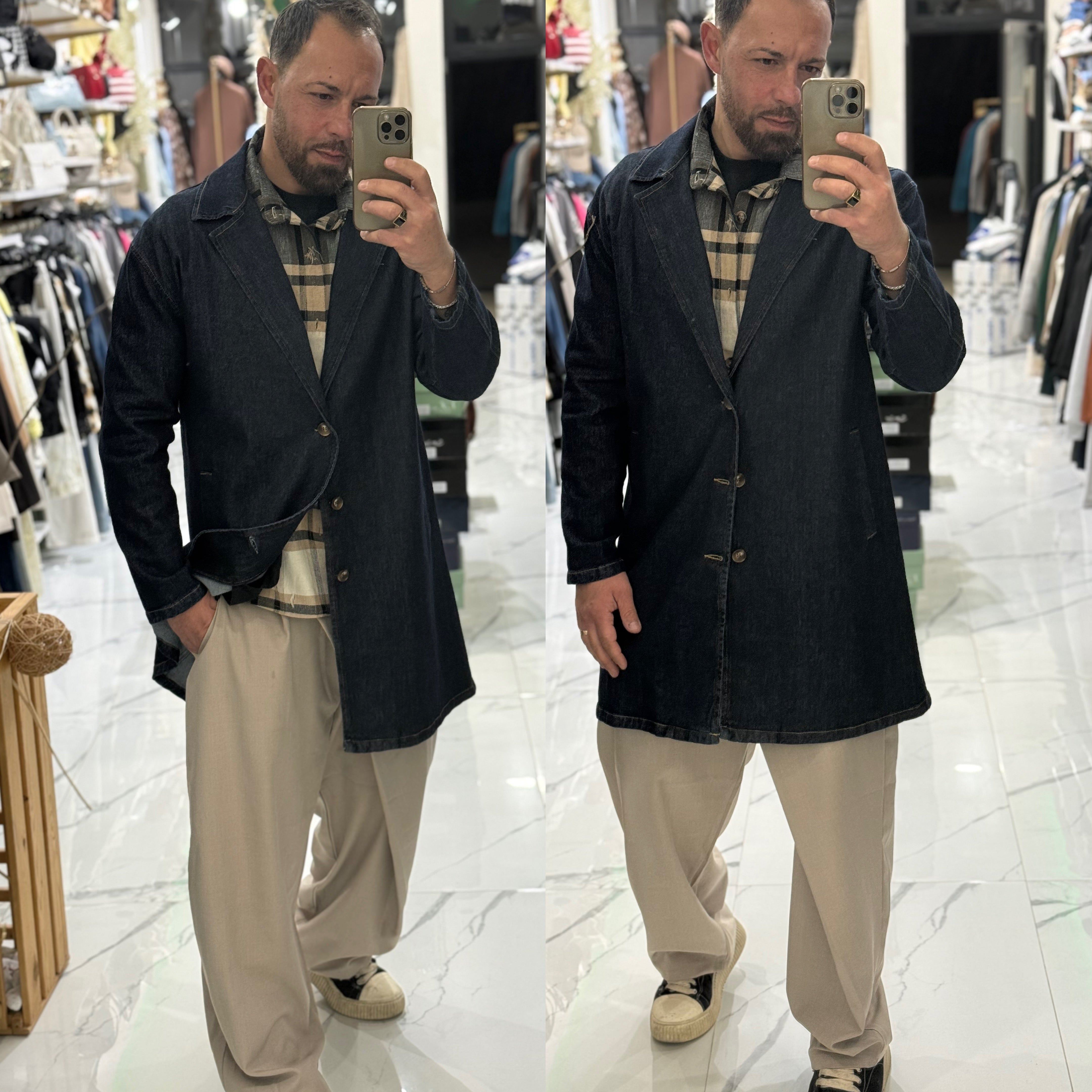 Trench di jeans Giubbino London