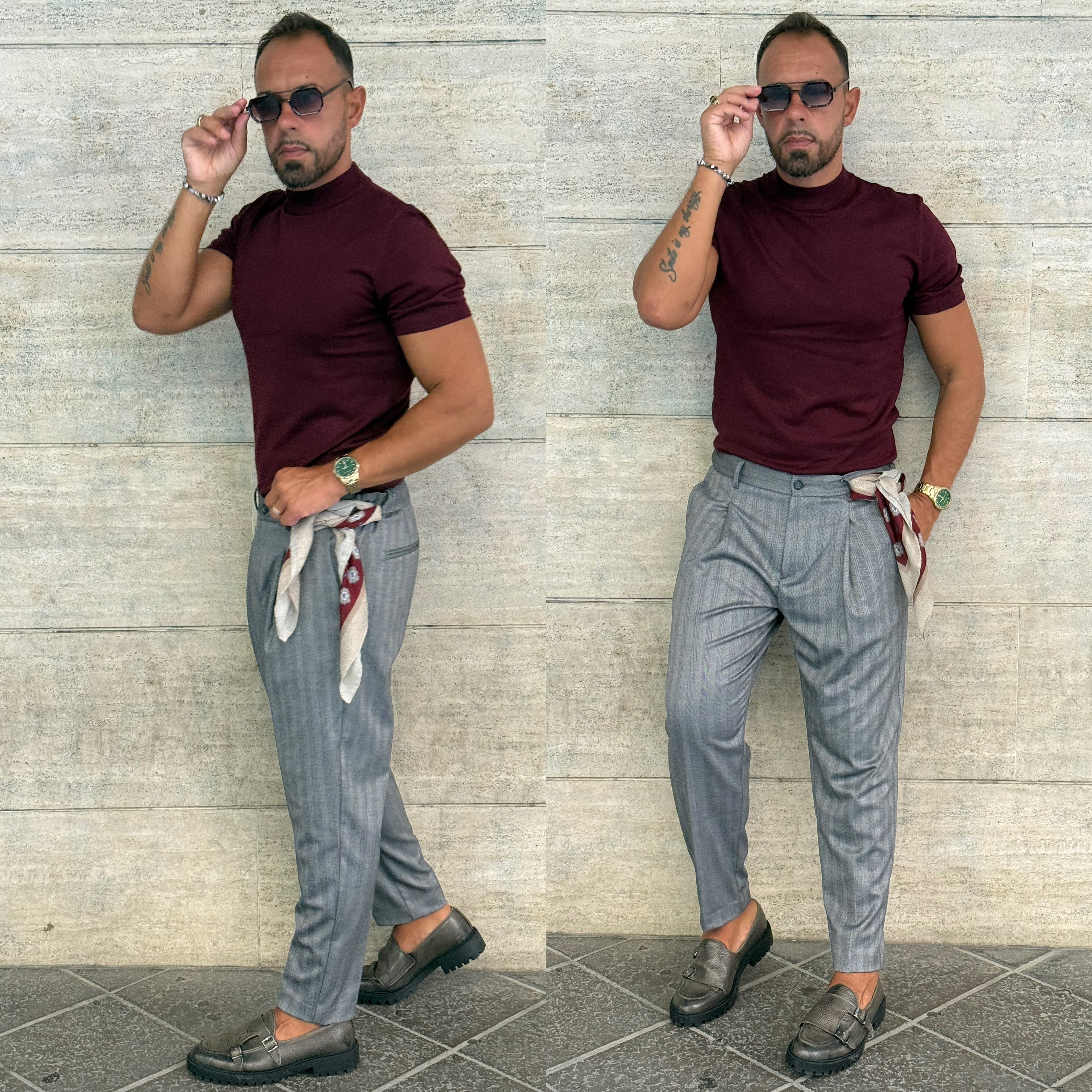Pantalone Capri gessato blacksunday