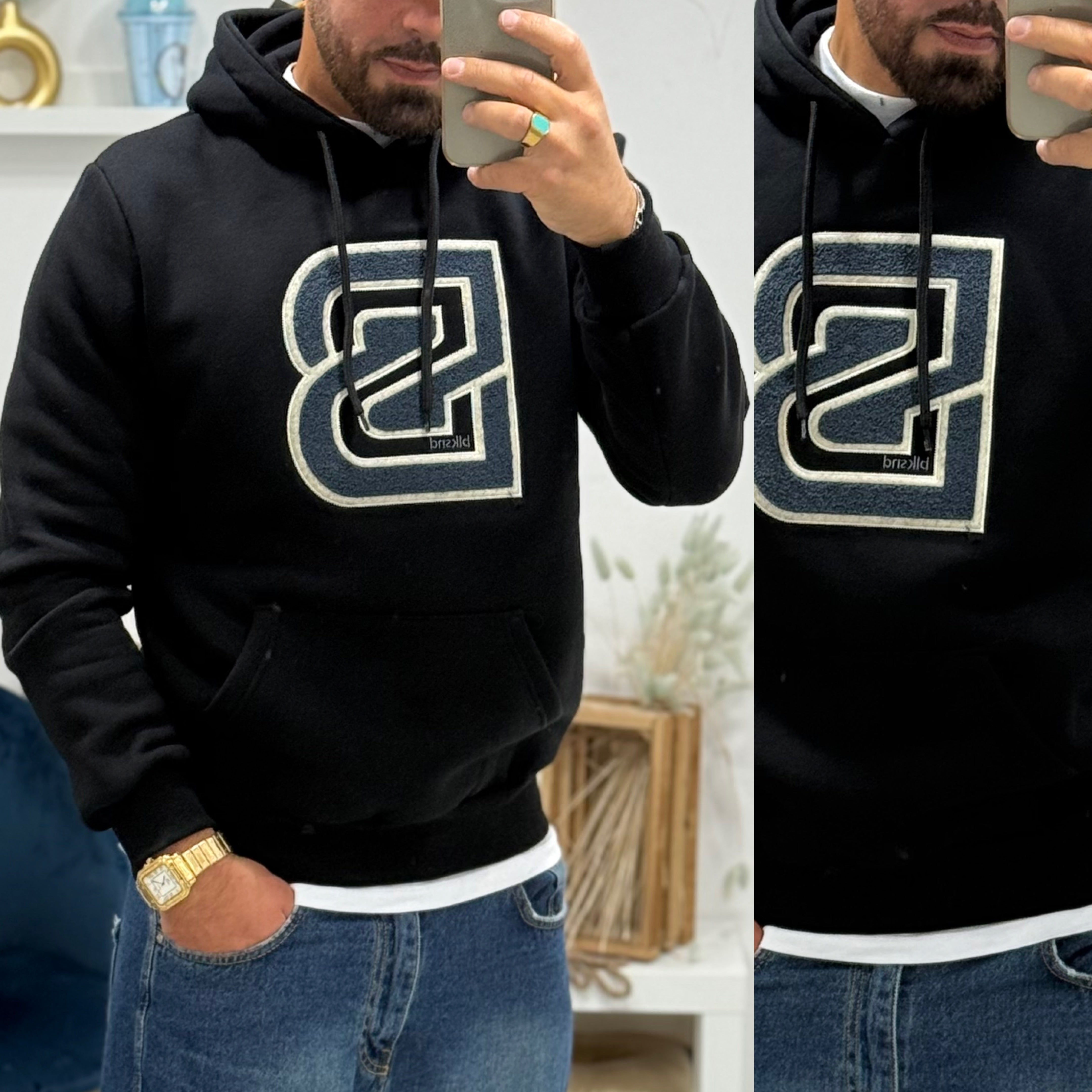 Felpa con cappuccio blacksunday