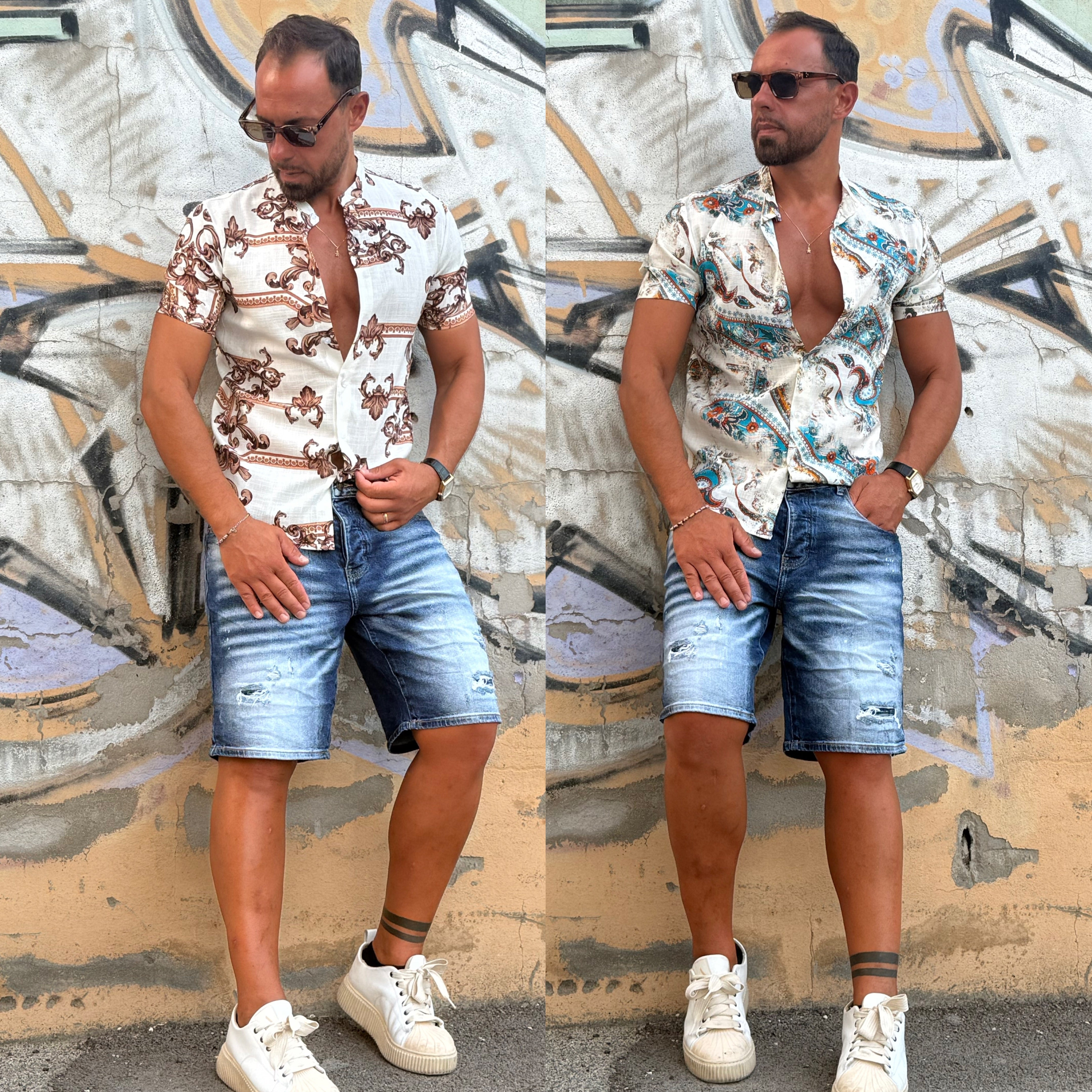 Camicia coreana in lino Picasso