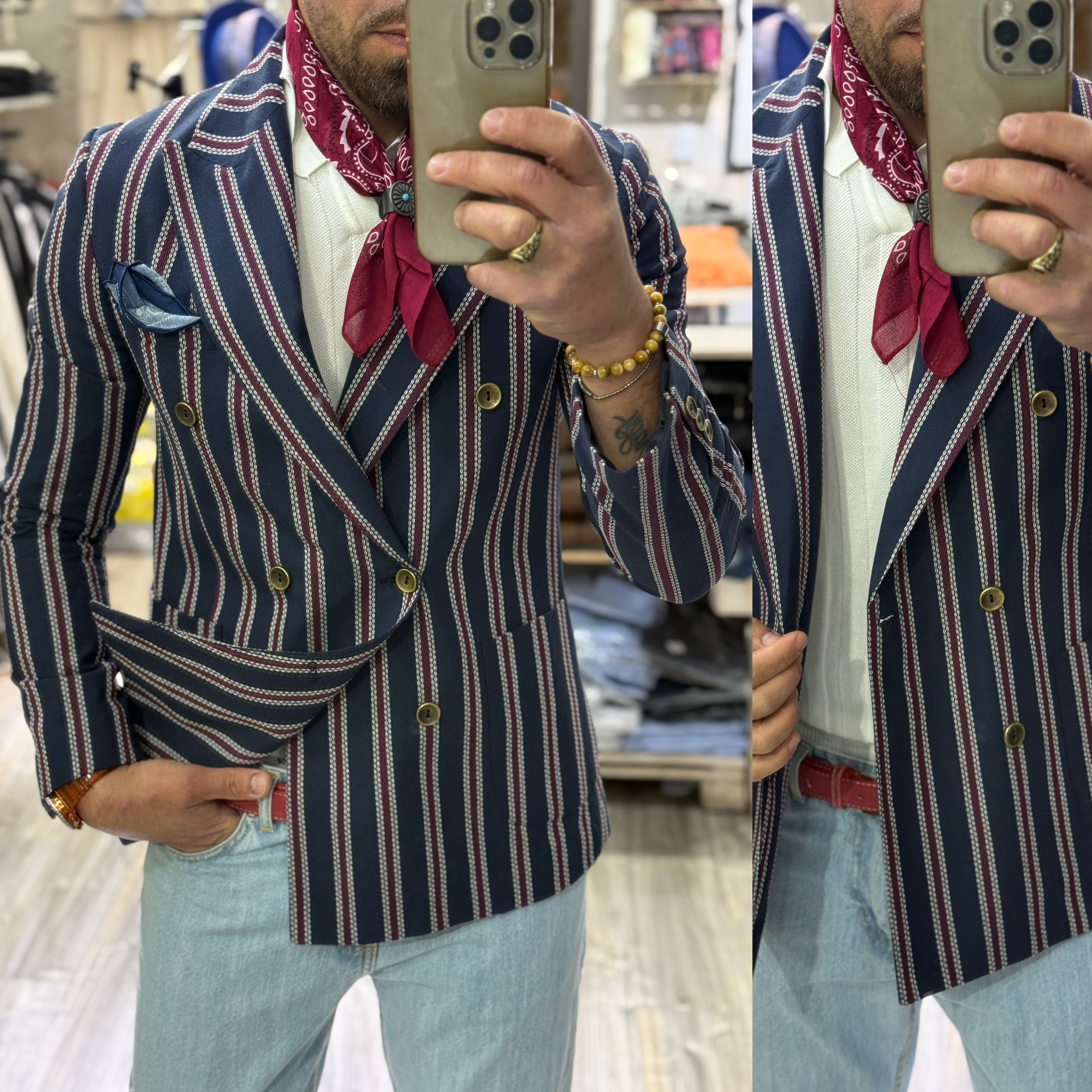Giacca sartoriale doppiopetto Ddsmile