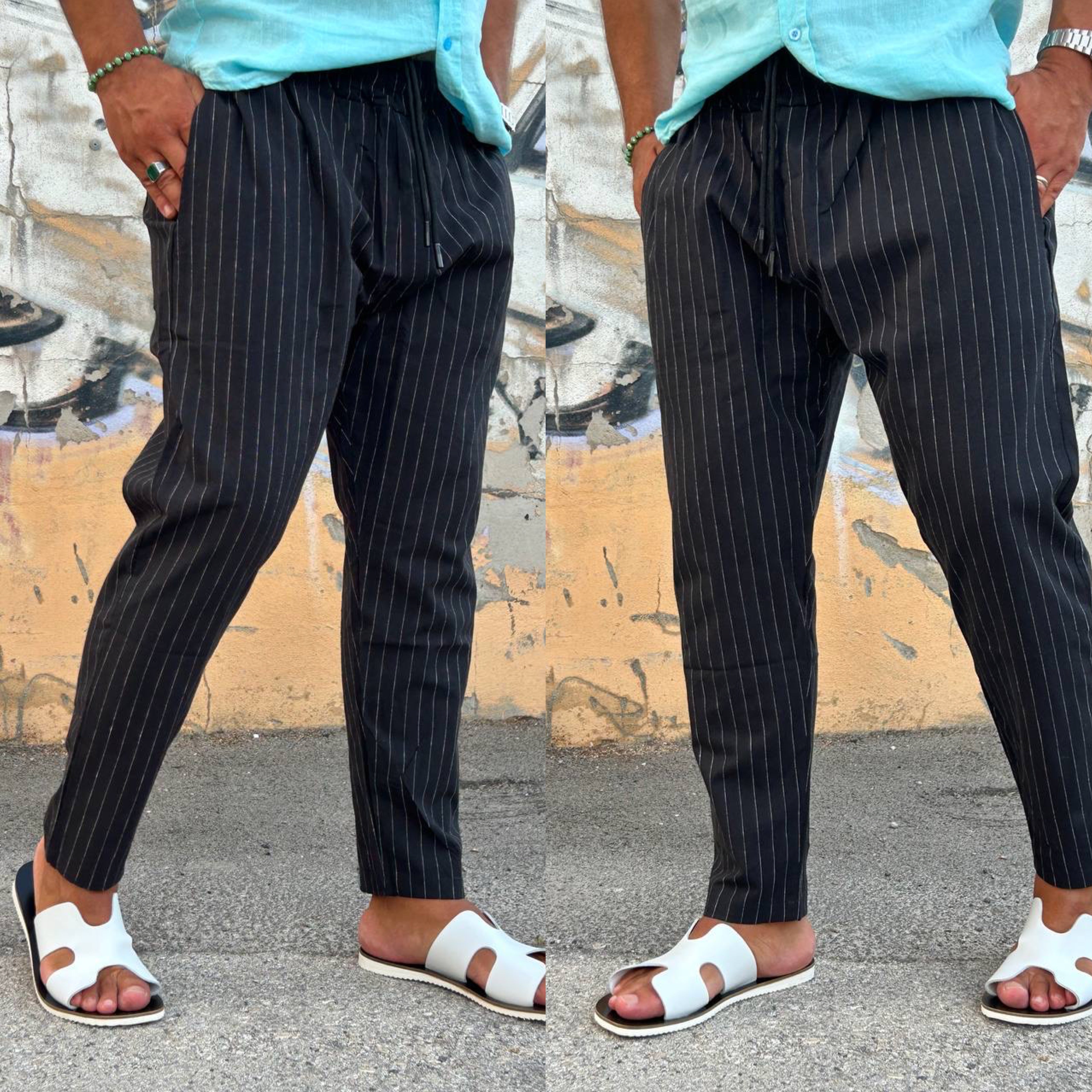 Pantalone gessato pantaloni Italy