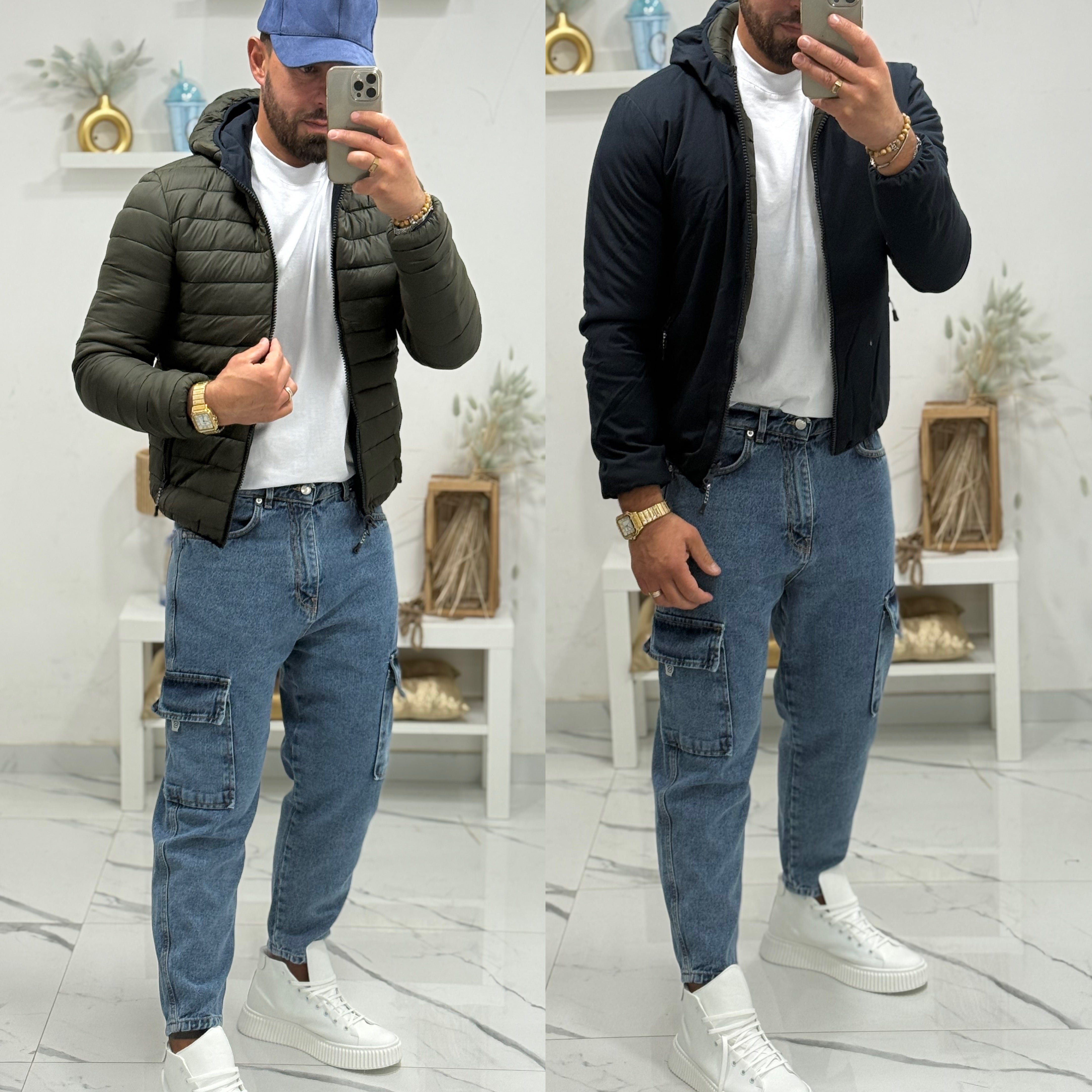 Giubbino double-face Con cappuccio Beverly