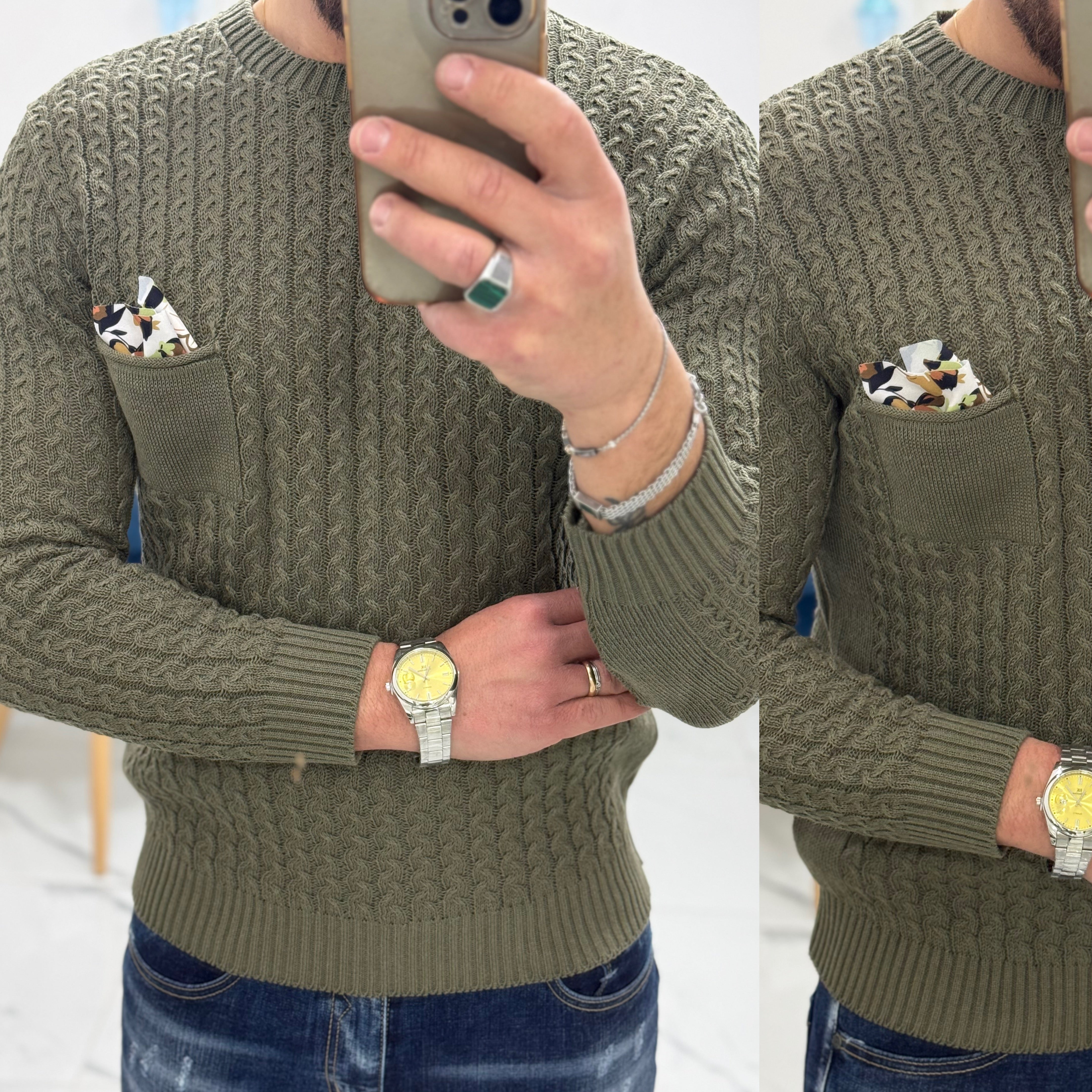 Maglioncino di filo con pochette Corfù