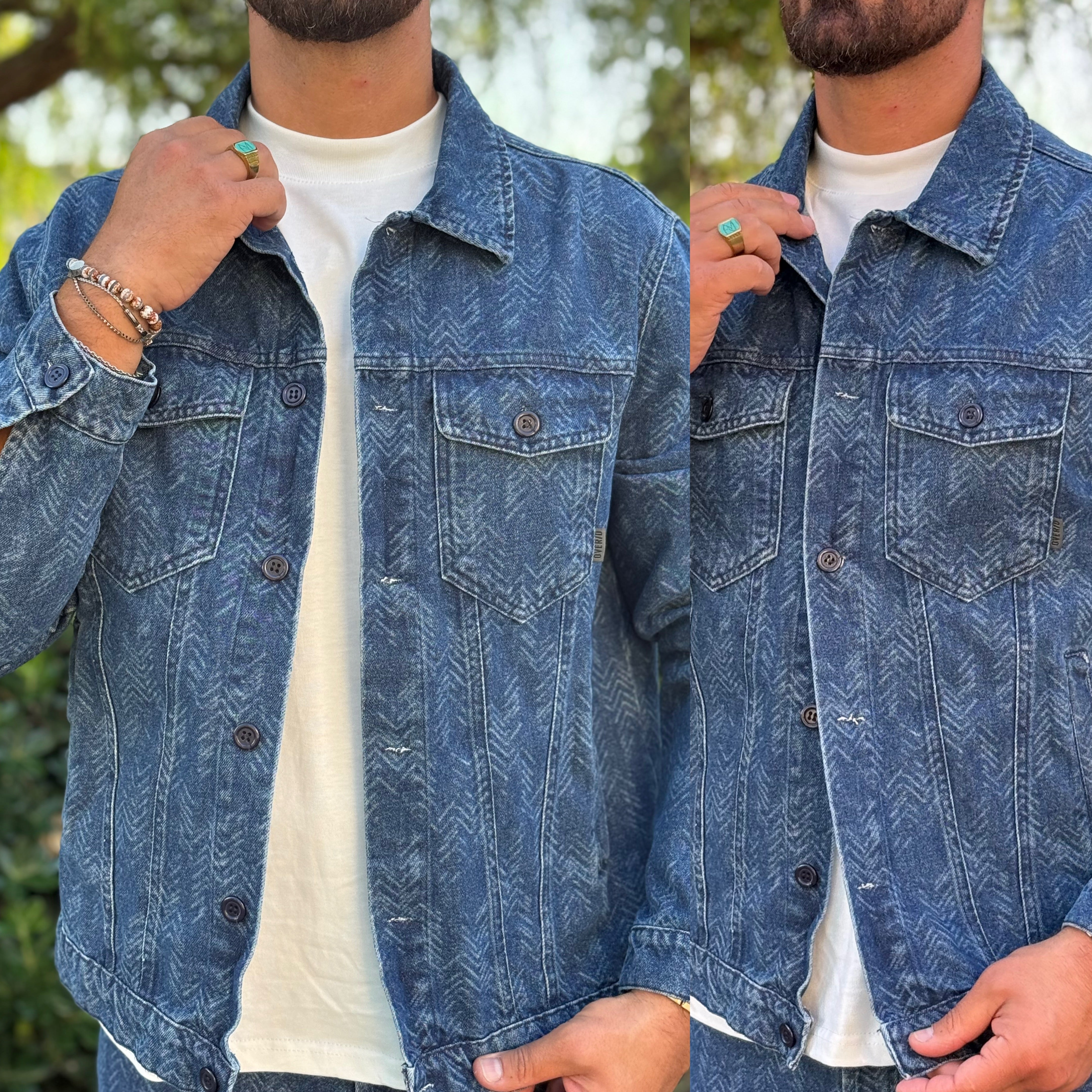 Coordinato di jeans overd Giubbino e jeans Mexico