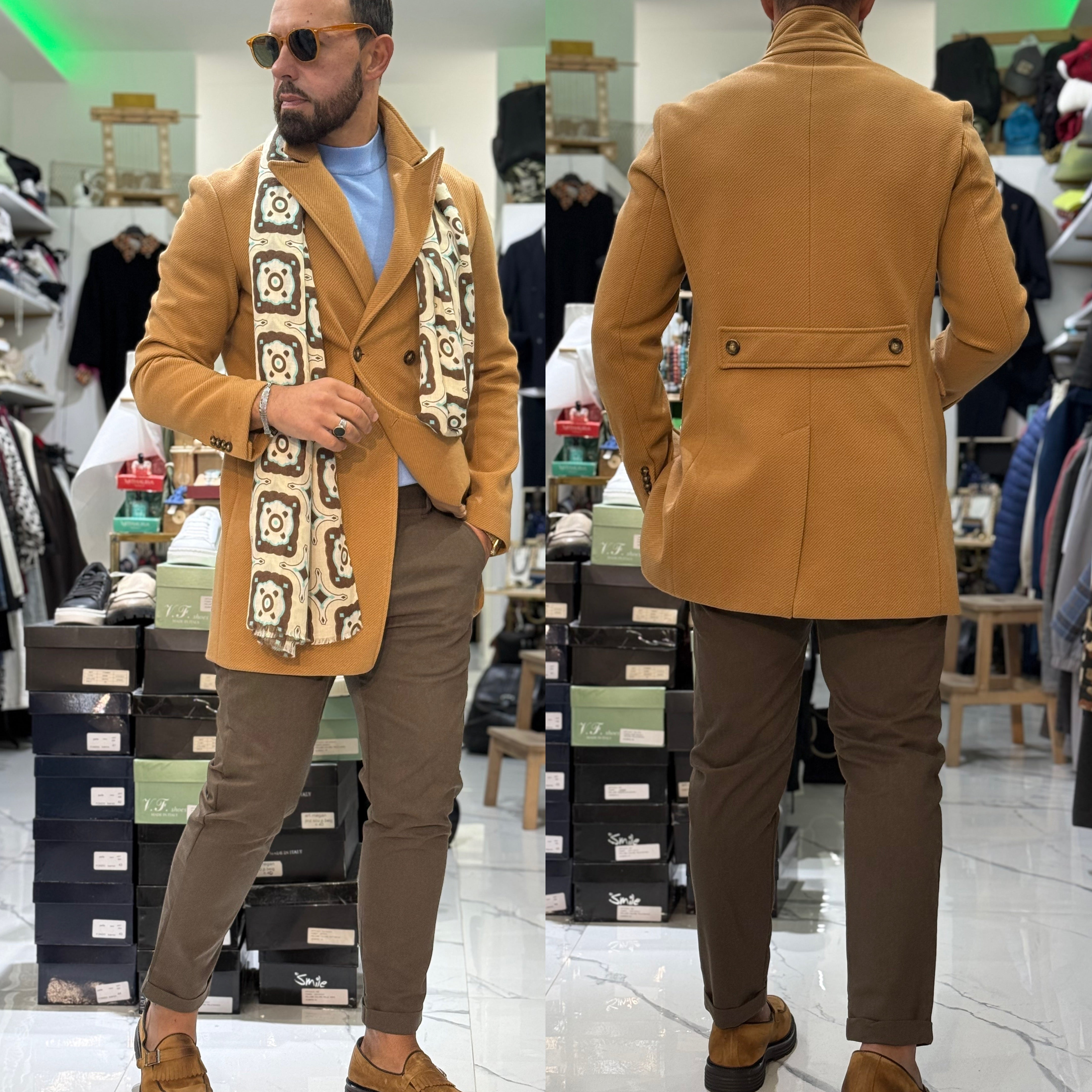 Cappotto Ddsmile con martingana sartoriale