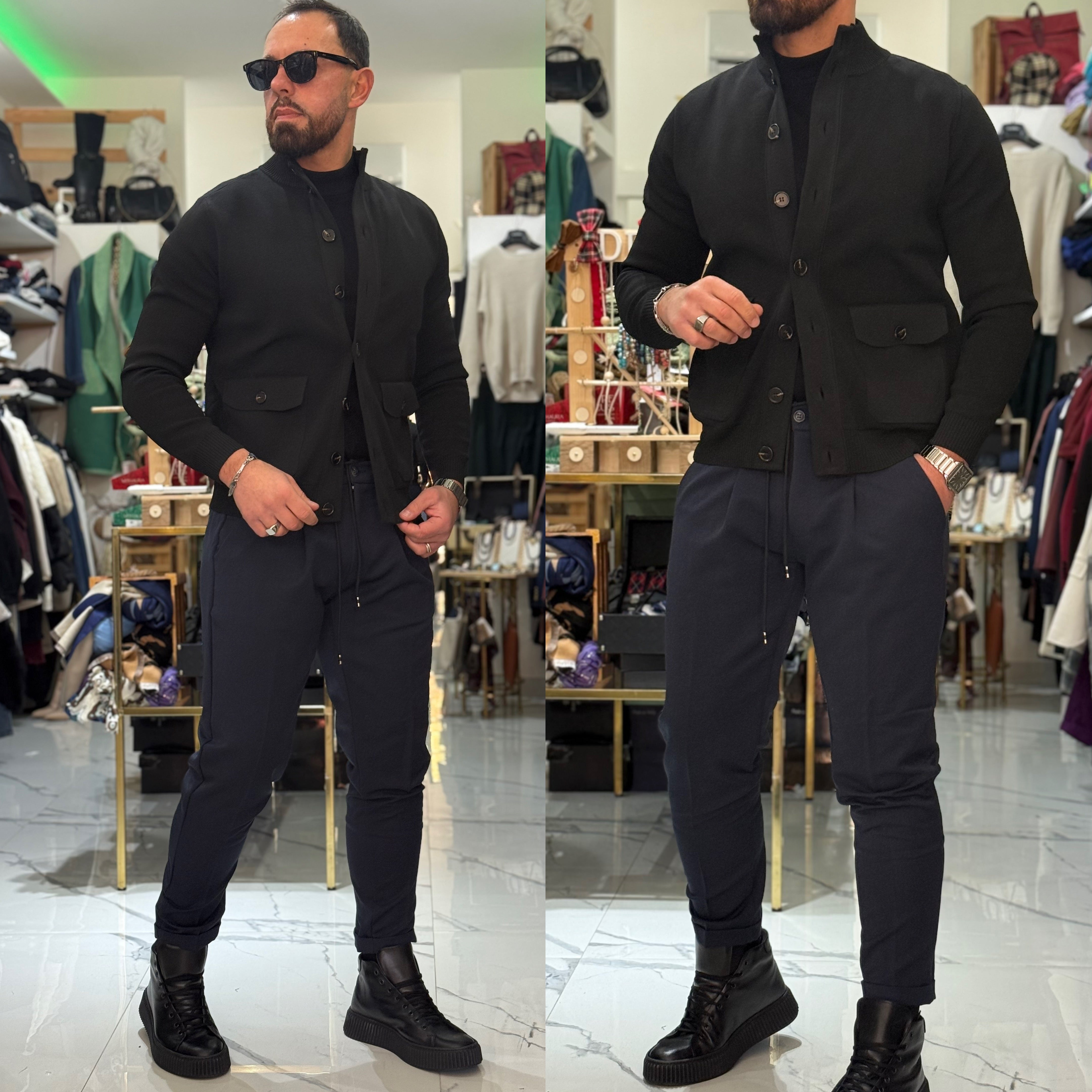 Pantalone Capri molla e bottone Florence