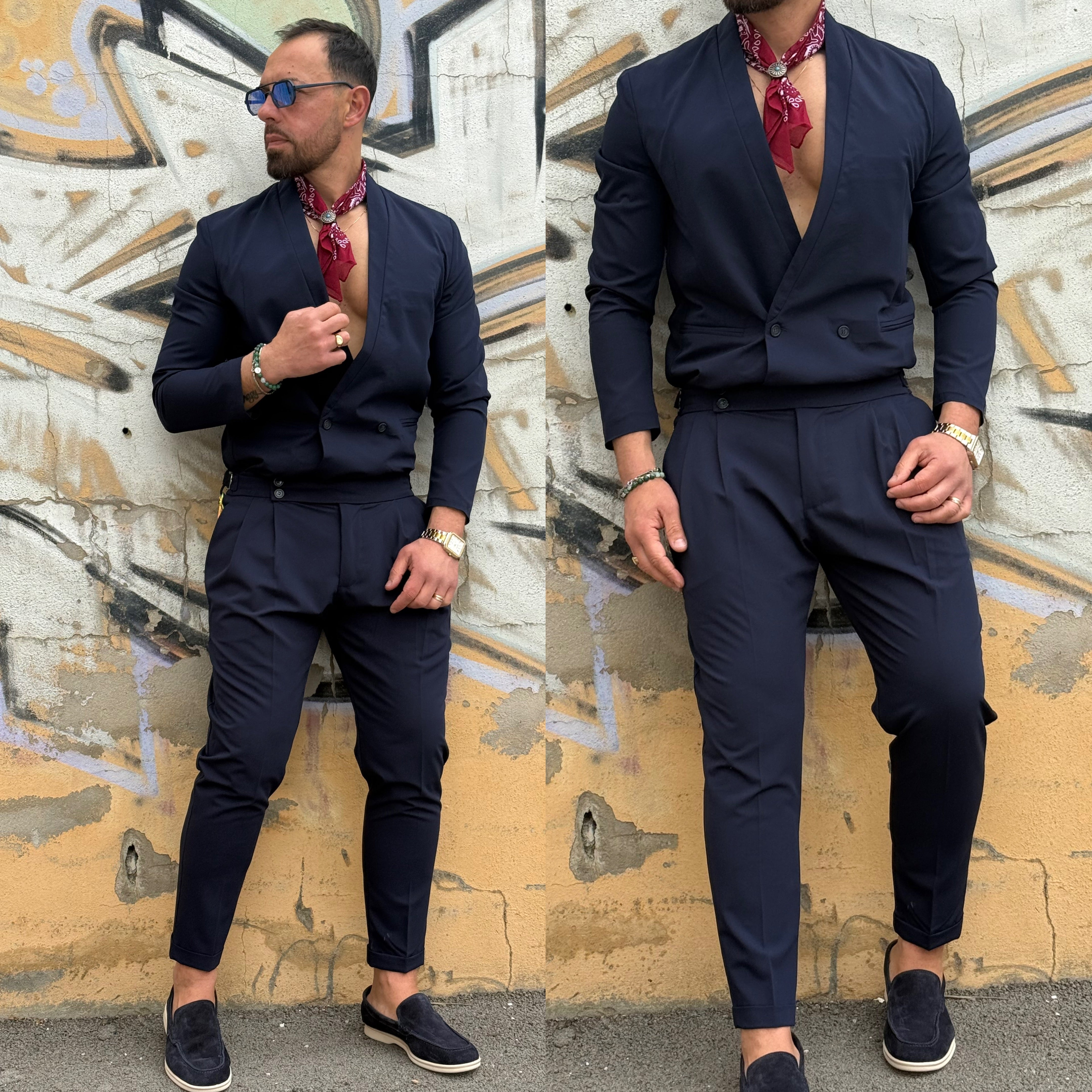 Abito suite coreano giacca e pantalone luxury