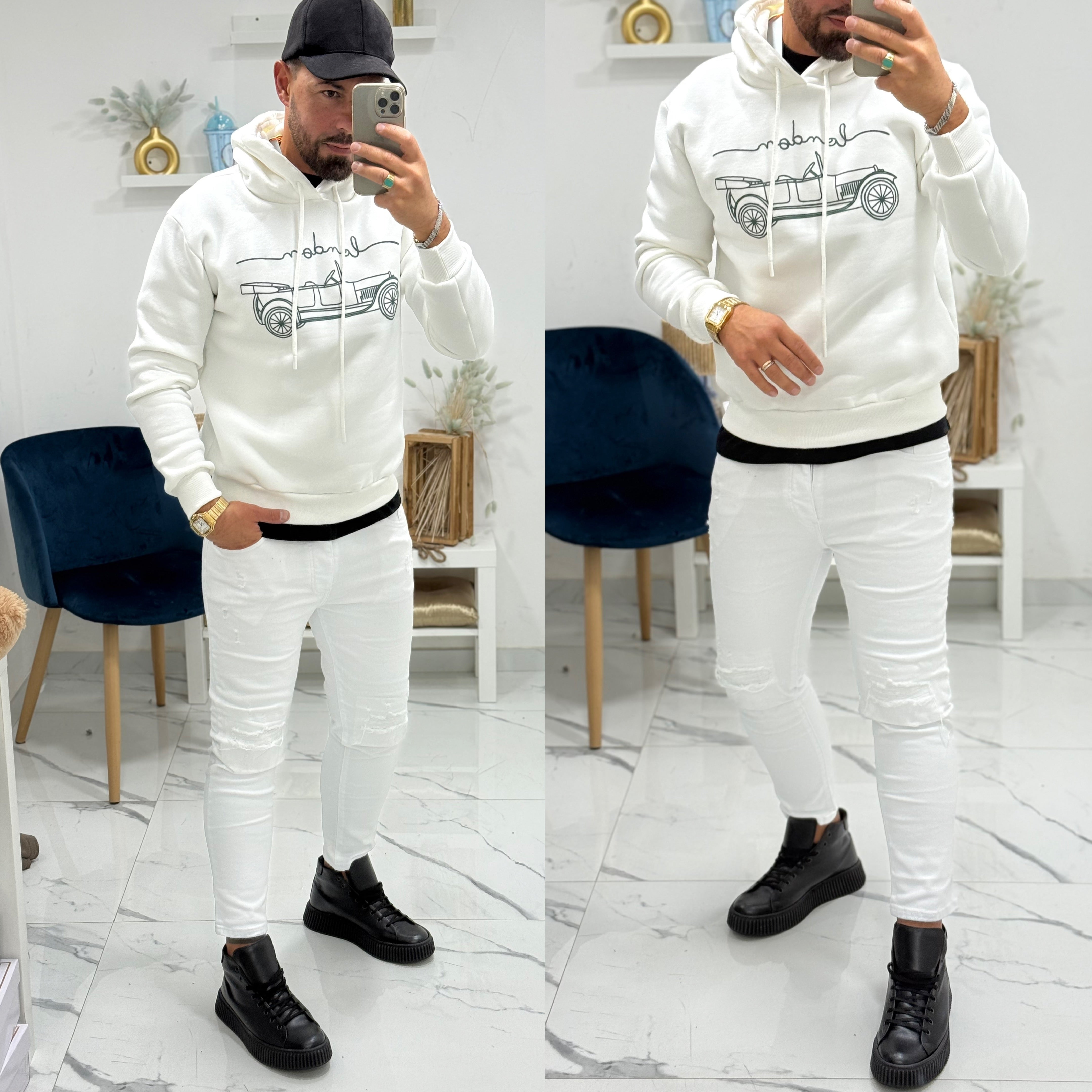 Felpa con cappuccio London