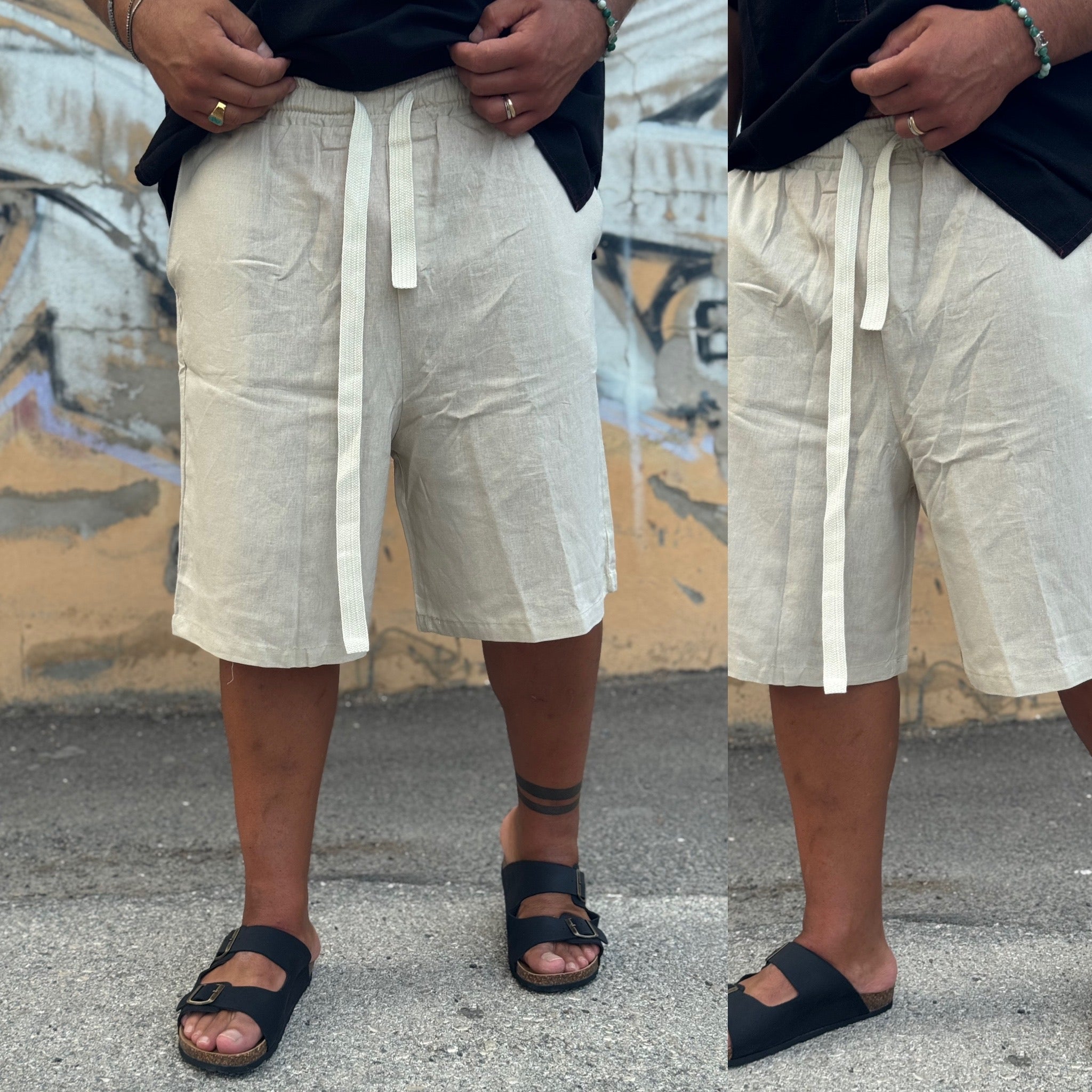 Coordinato Caraibi camicia e bermuda in lino