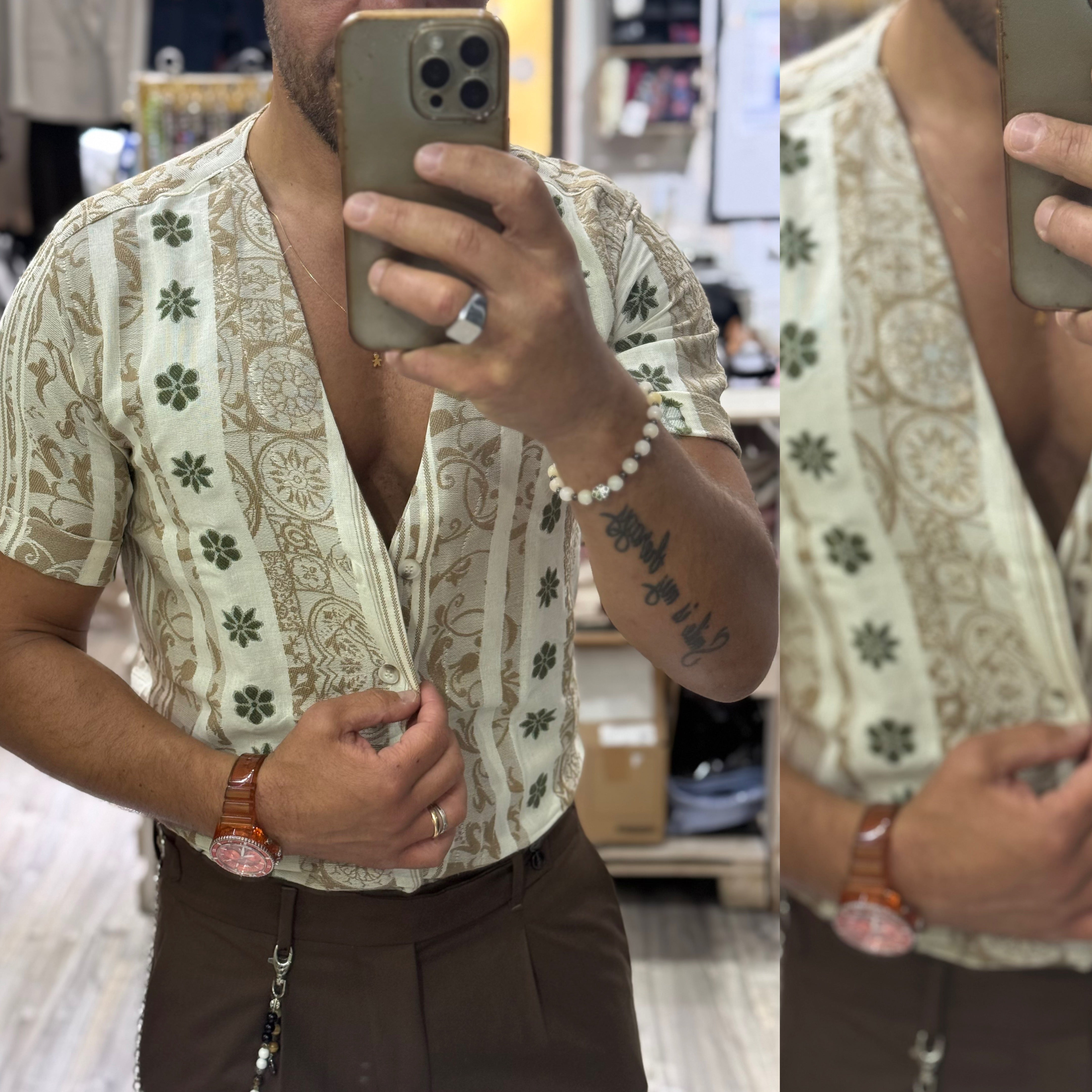Camicia Ibiza scollata in lino