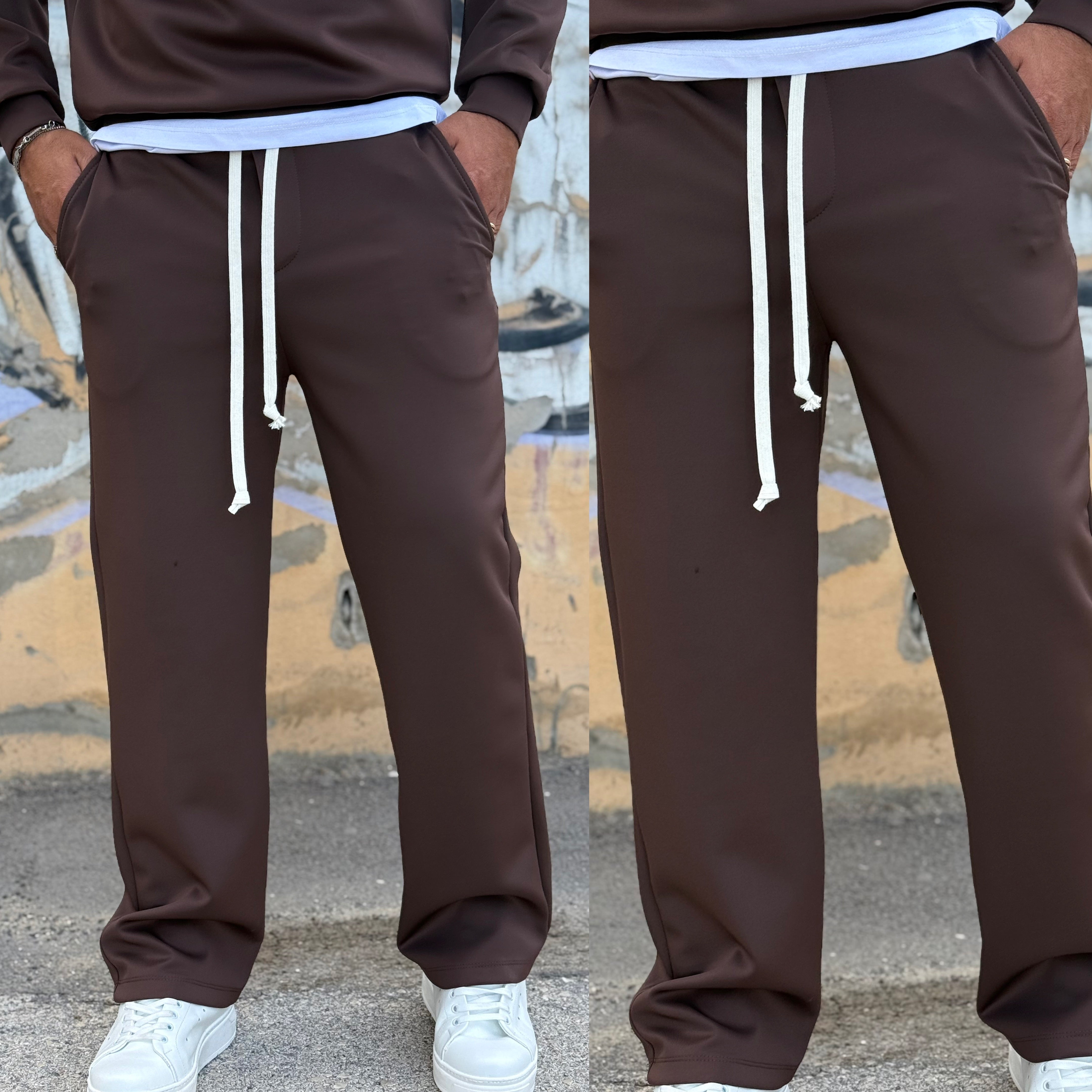 Tuta fondo largo felpa zip Duca Homme