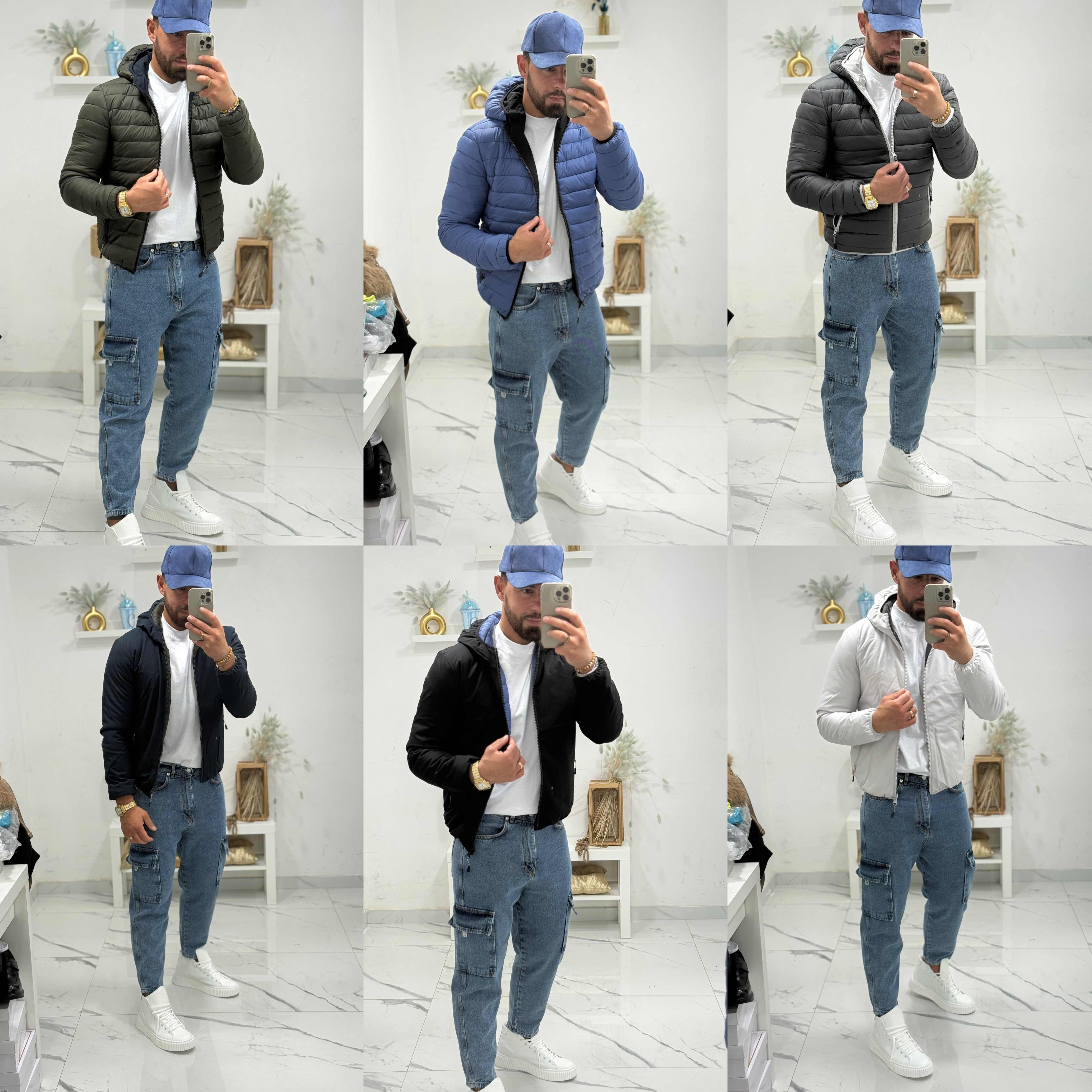 Giubbino double-face Con cappuccio Beverly